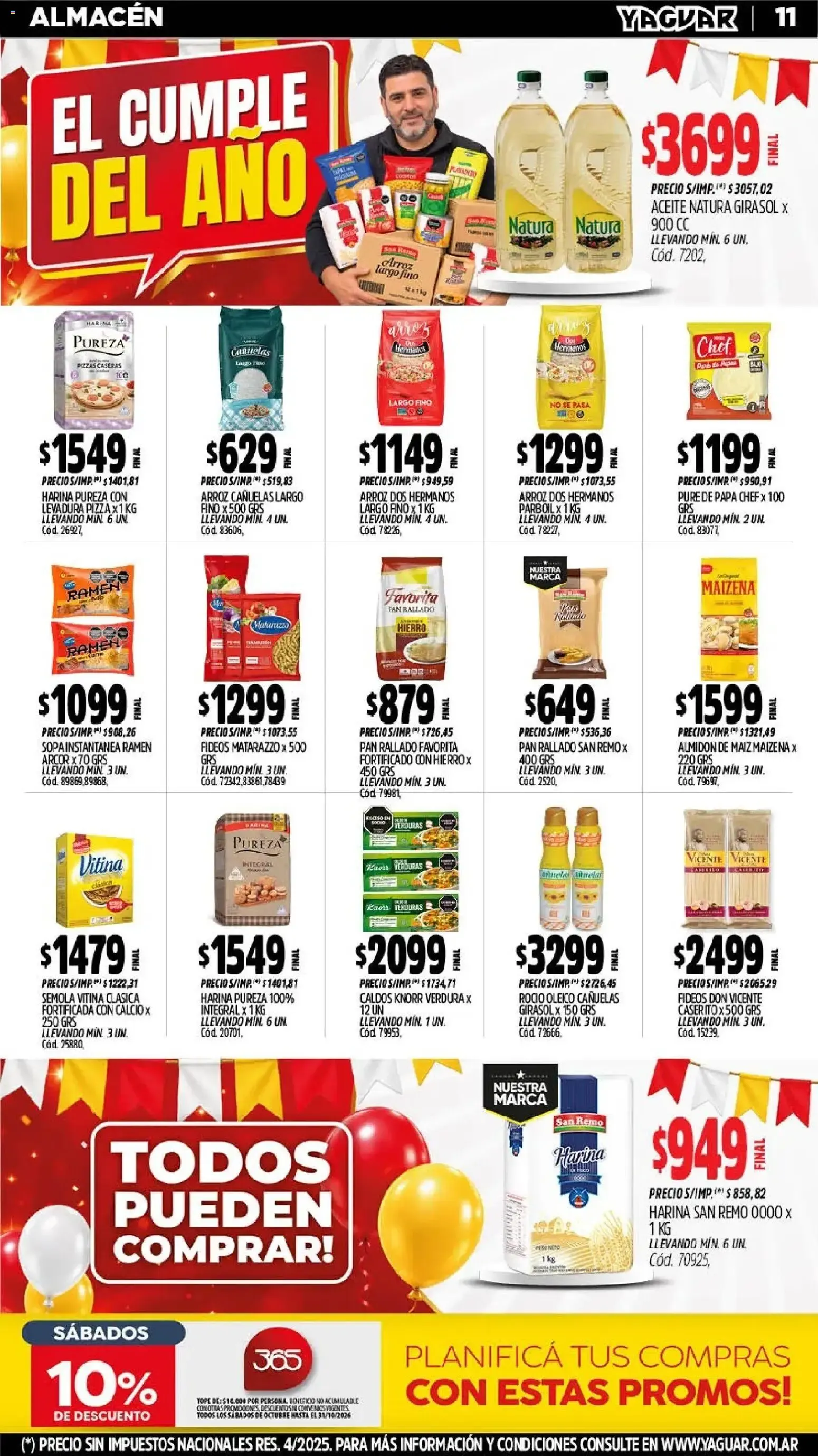 Ofertas de Mayorista Yaguar - El Cumple del Año 38 19 de octubre al 24 de octubre 2026 - Página 13 del catálogo