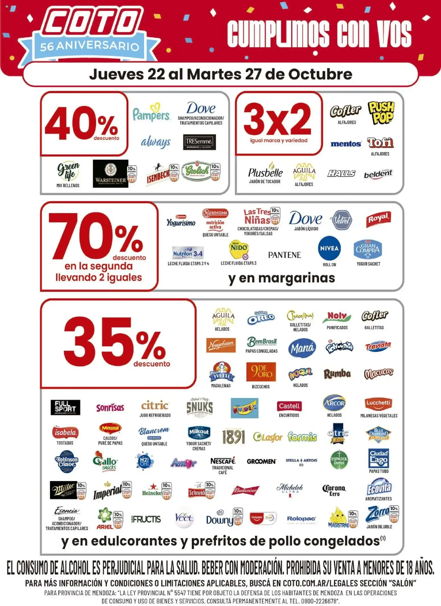 Ofertas de Coto 56 Aniversario Cumplimos con Vos 22 de octubre al 27 de octubre 2026 - Página 1 del catálogo