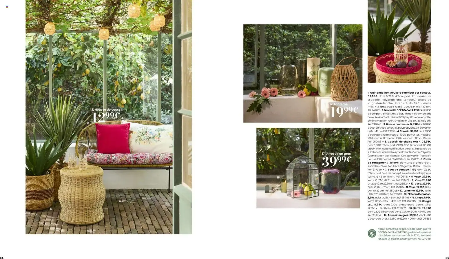 Maisons du Monde - Itinéraire Estival Collection Printemps - Été 2026 du 16 février au 1 septembre 2026 - Catalogue page 43