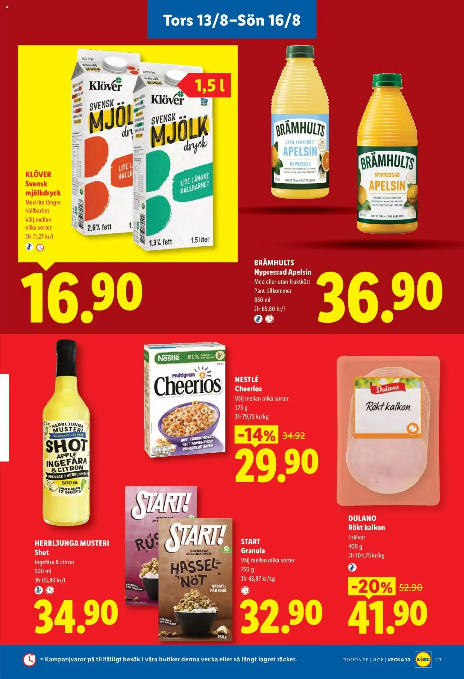 Lidl erbjudanden från 10/08/2026 - 16/08/2026 > Reklamblad nuvarande rabatter från 10 augusti till 16 augusti 2026 - Reklamblad sidor 25