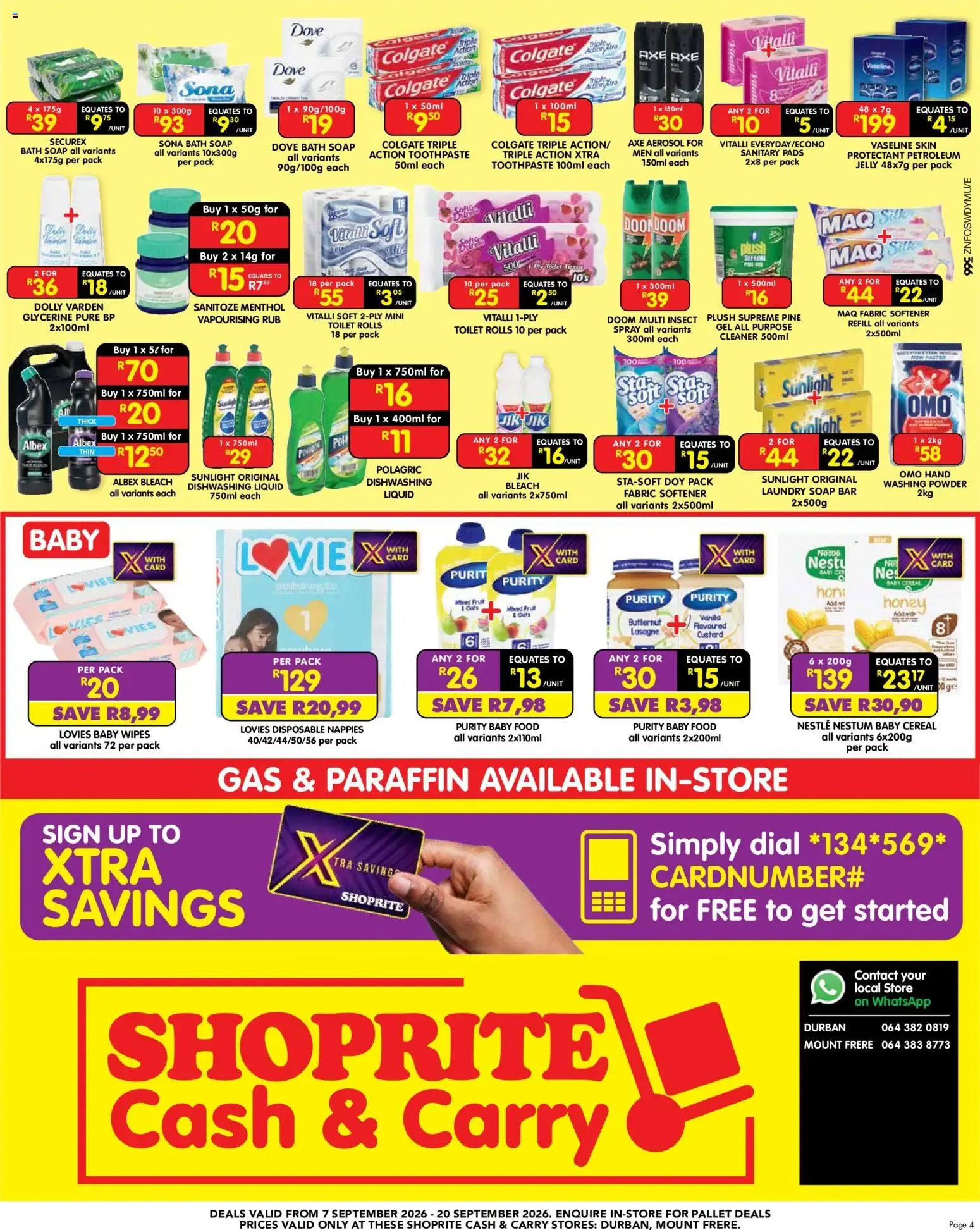 Shoprite - Cash & Carry Spring Savings Durban & Mount Frere (07/09/2026 - 20/09/2026) → Online Catalogue from 7 September to 20 September 2026 - Catalogue Page 4
