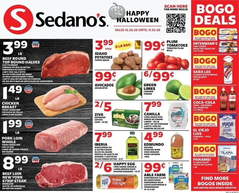 Current Sedano's leaflet valid from Wednesday 10/28/2026 to Tuesday 11/03/2026