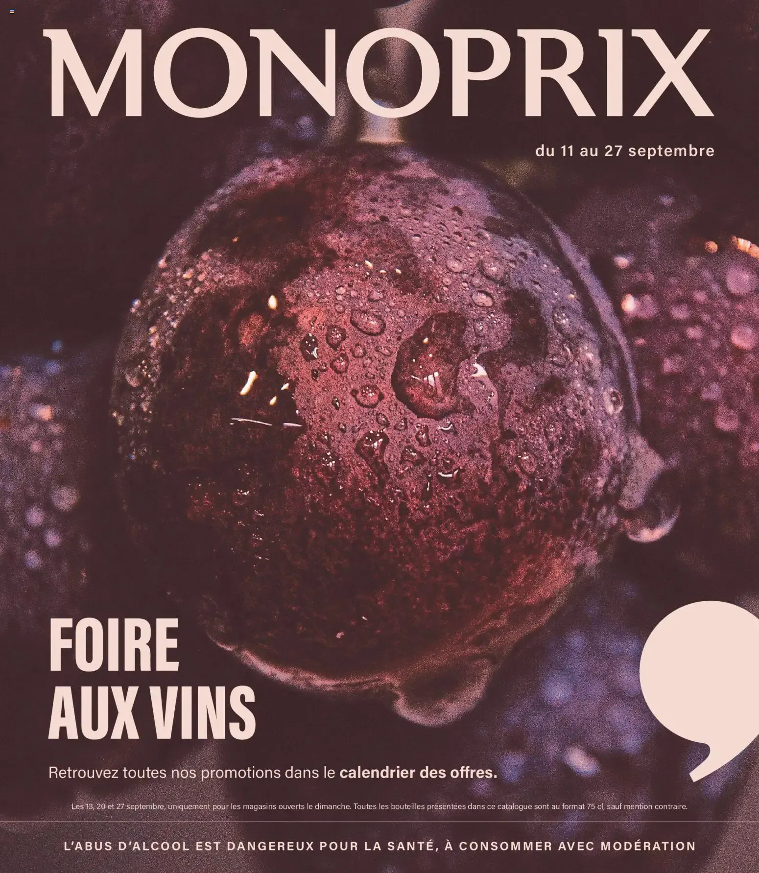 Monoprix - Guide foire aux vins à partir du 11/09/2026 - promo en ligne