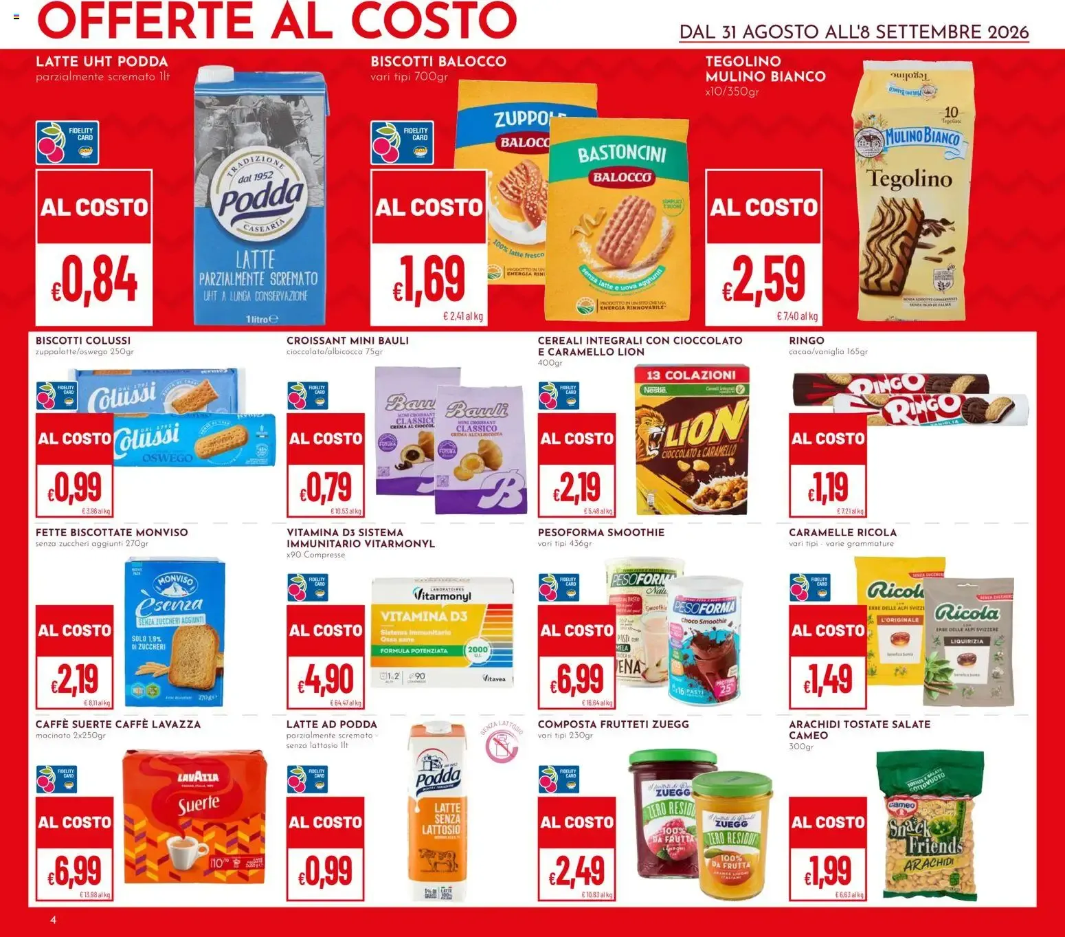Iper Pan & Superpan: Offerte al Costo da 31 agosto a 8 settembre di 2026 - Pagina del volantino 4