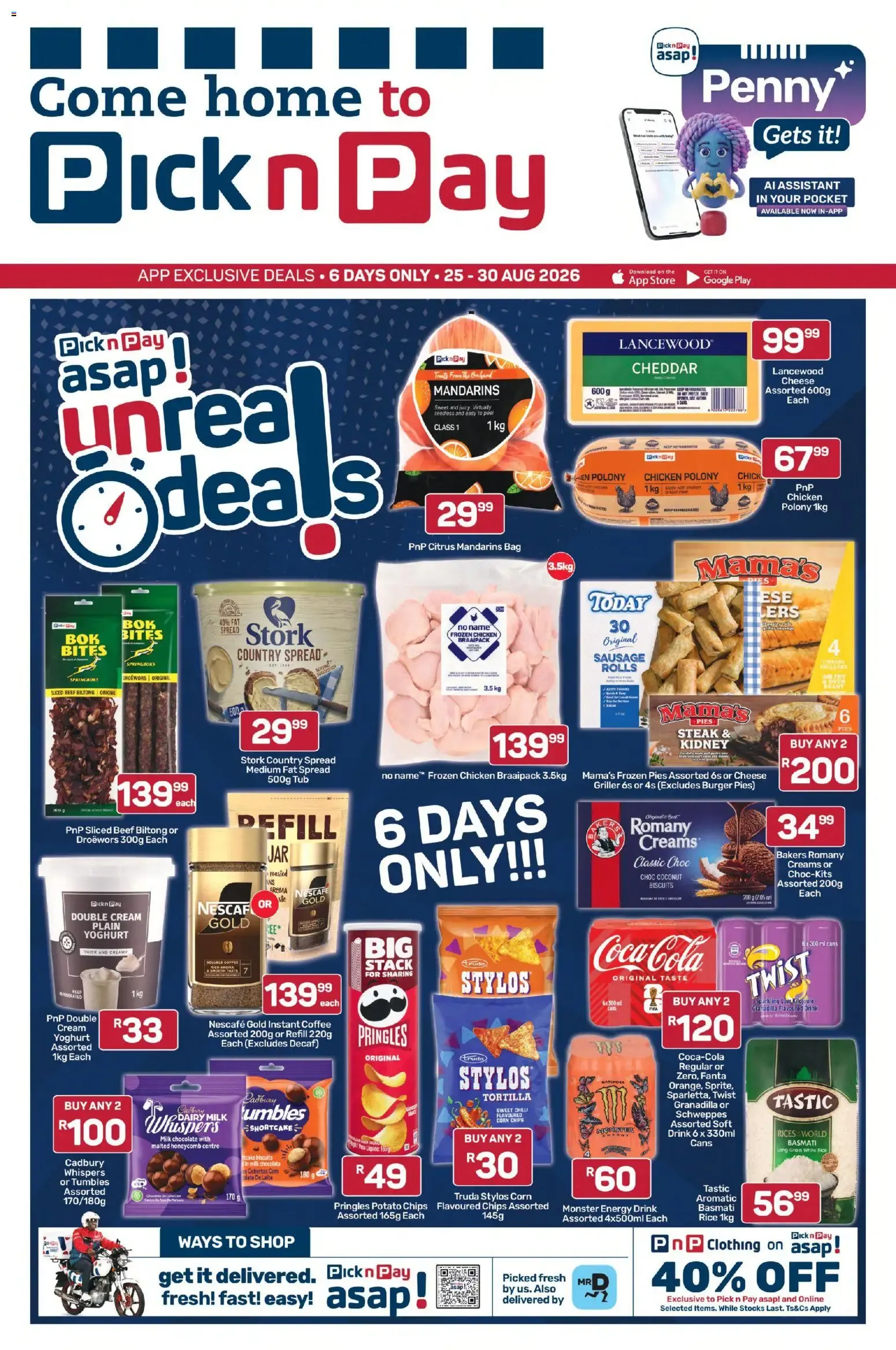 Pick n Pay - asap Unreal Specials (25/08/2026 - 30/08/2026) Online from 25 August to 30 August 2026 - Catalogue Page 1