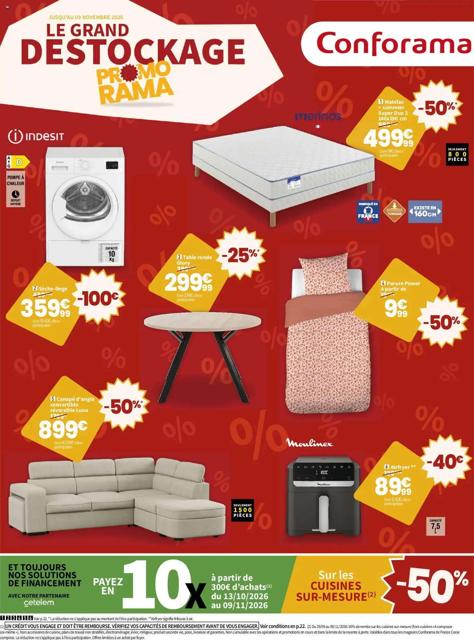 LE GRAND DESTOCKAGE PROMO RAMA Conforama du 13 octobre au 9 novembre 2026 - Catalogue page 1