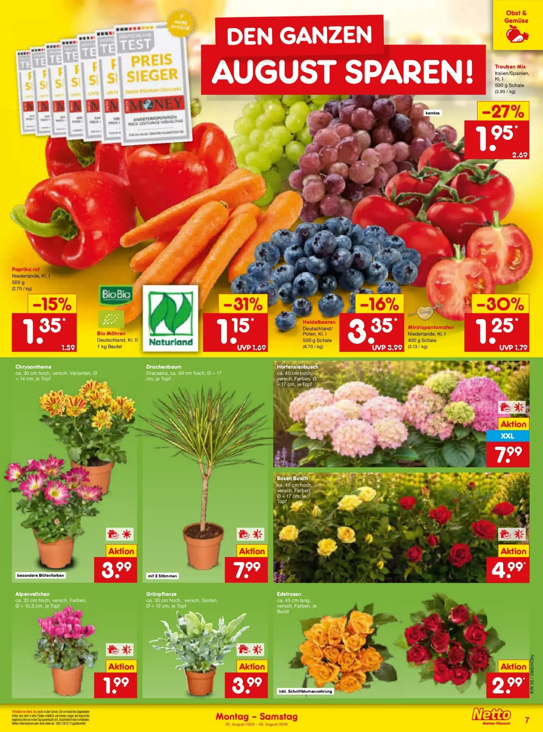 Netto Marken Discount - Super Wochenende Prospekt – von Donnerstag 06.08.2026 bis Samstag 08.08.2026 von 6. August bis 8. August 2026 - Prospekt seite 17