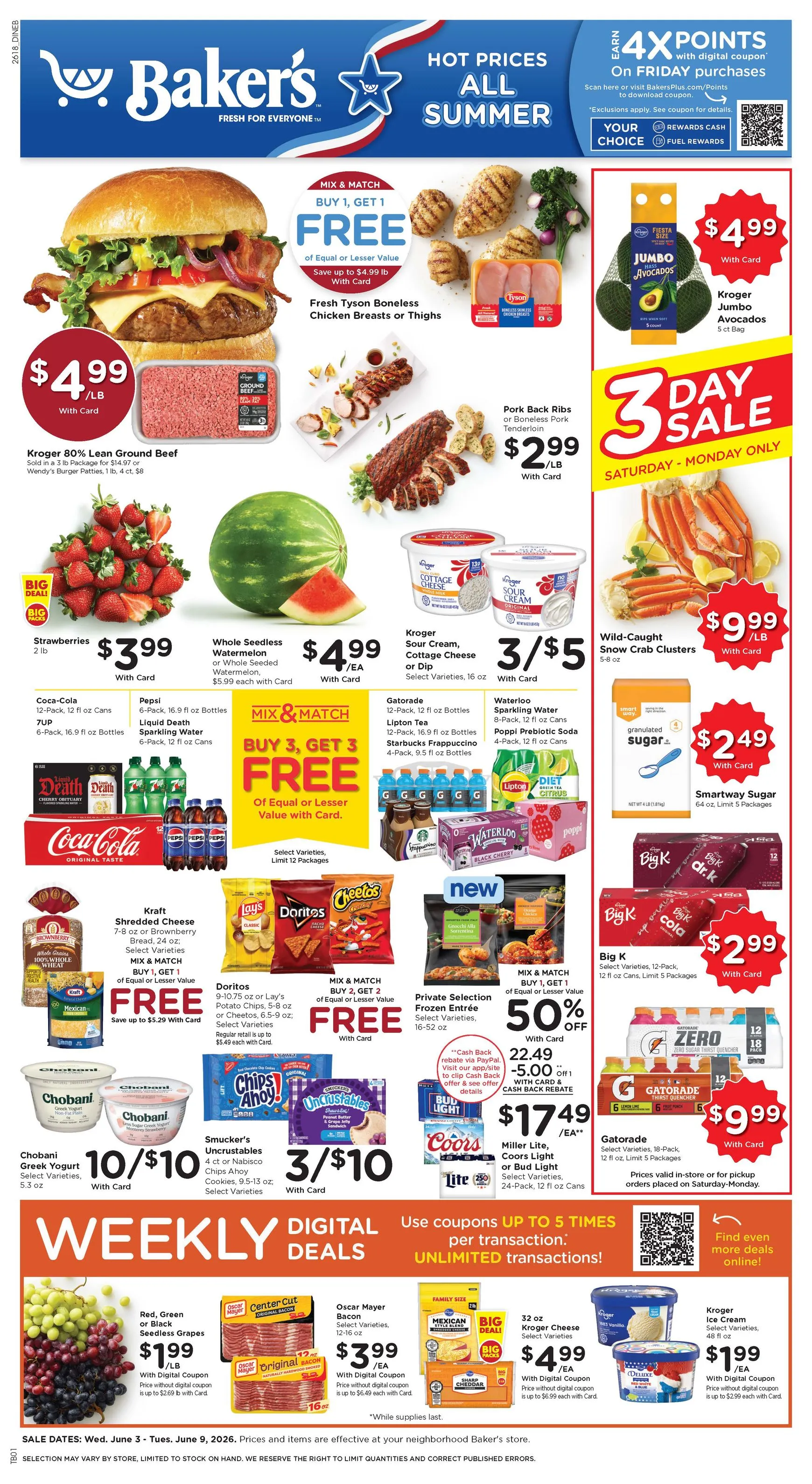 Weekly ad Current Baker's leaflet valid from Wednesday 06/03/2026 to Tuesday 06/09/2026 from June 3 to June 9 2026 - Page 1