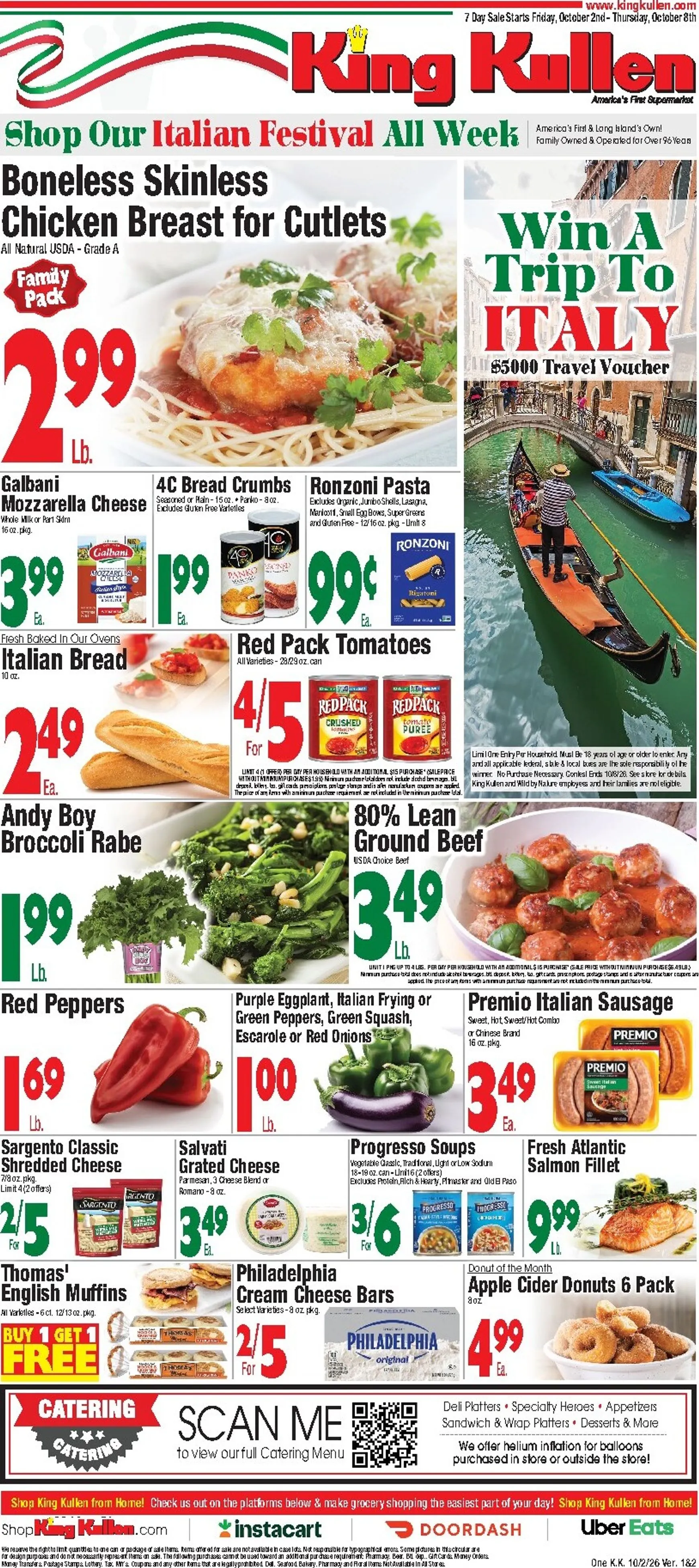Current King Kullen leaflet valid from Friday 10/02/2026 to Thursday 10/08/2026