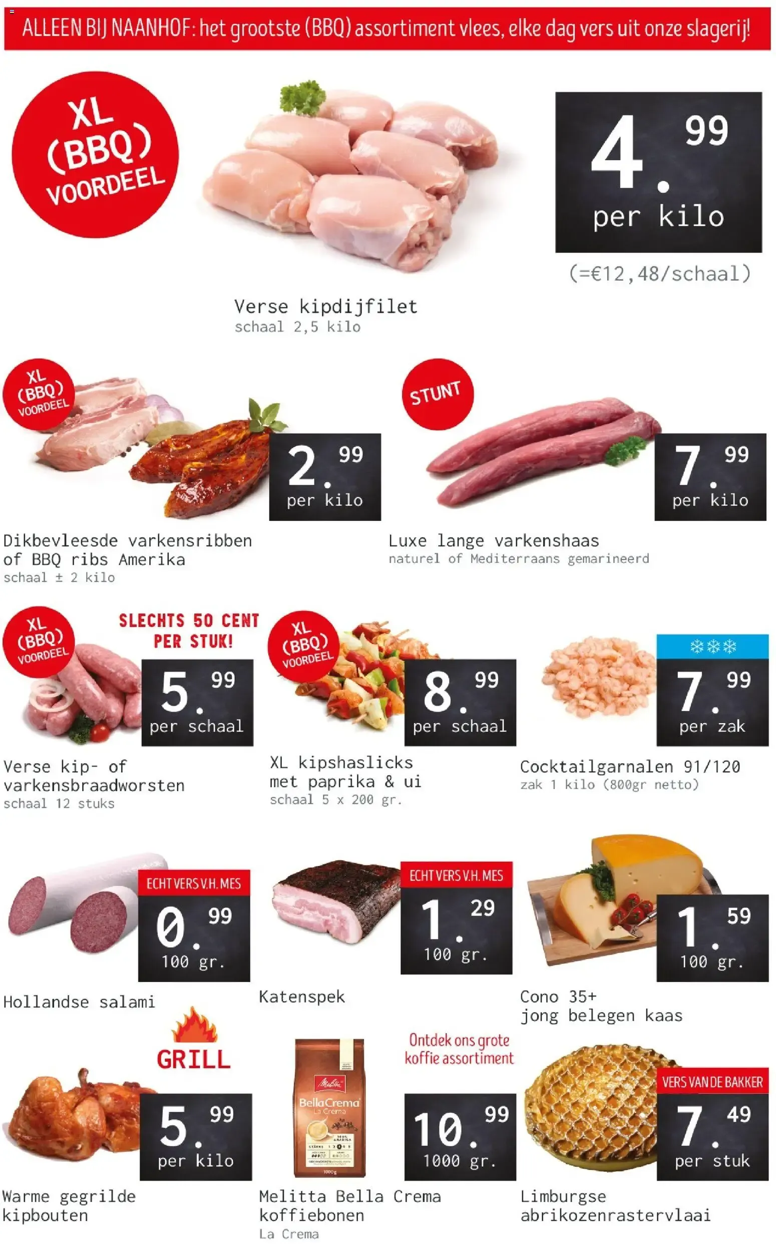 Naanhof: het grootste (BBQ) assortiment vlees van 17 augustus tot 22 augustus 2026 - Folder pagina 1