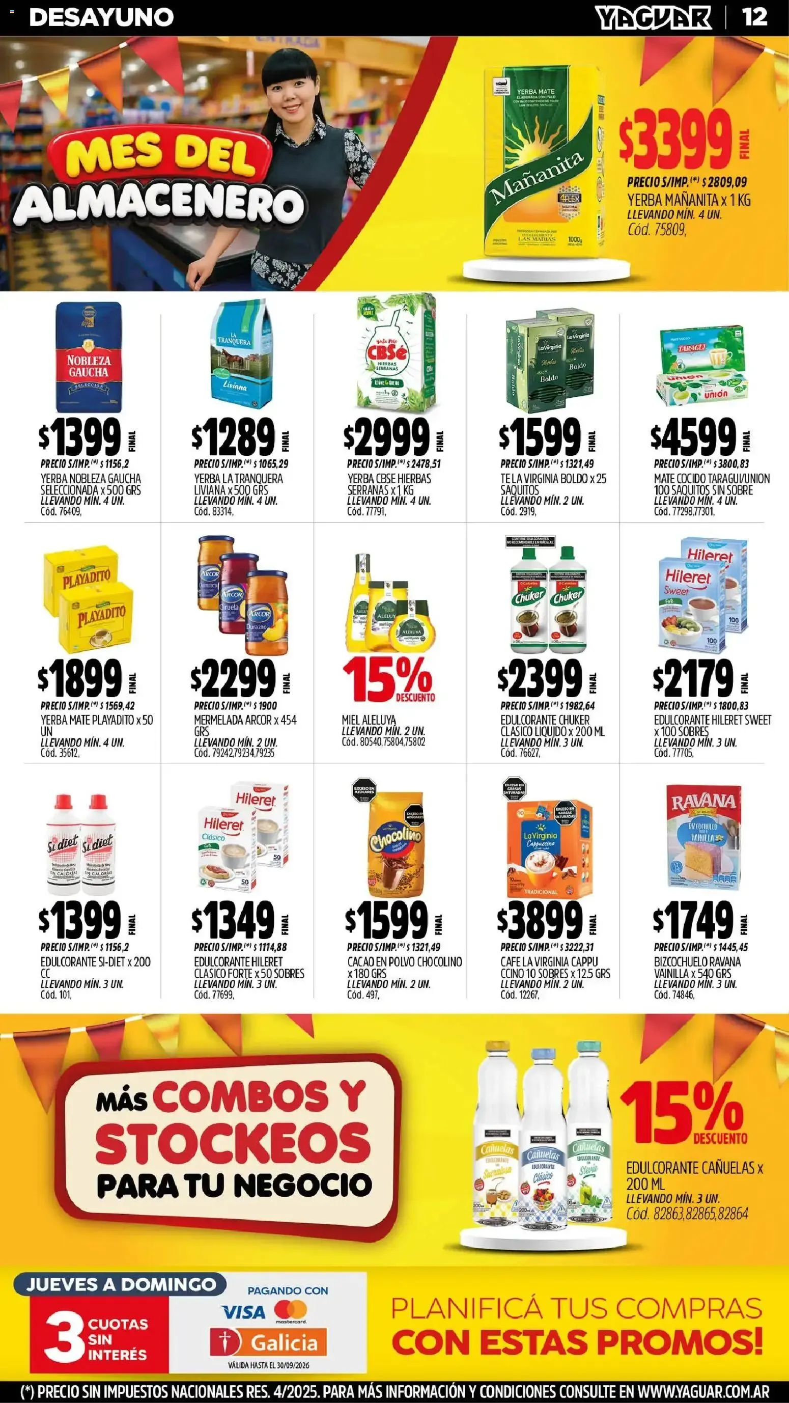 Ofertas de Mayorista Yaguar - Mes del Almacenero 31 de agosto al 6 de septiembre 2026 - Página 12 del catálogo