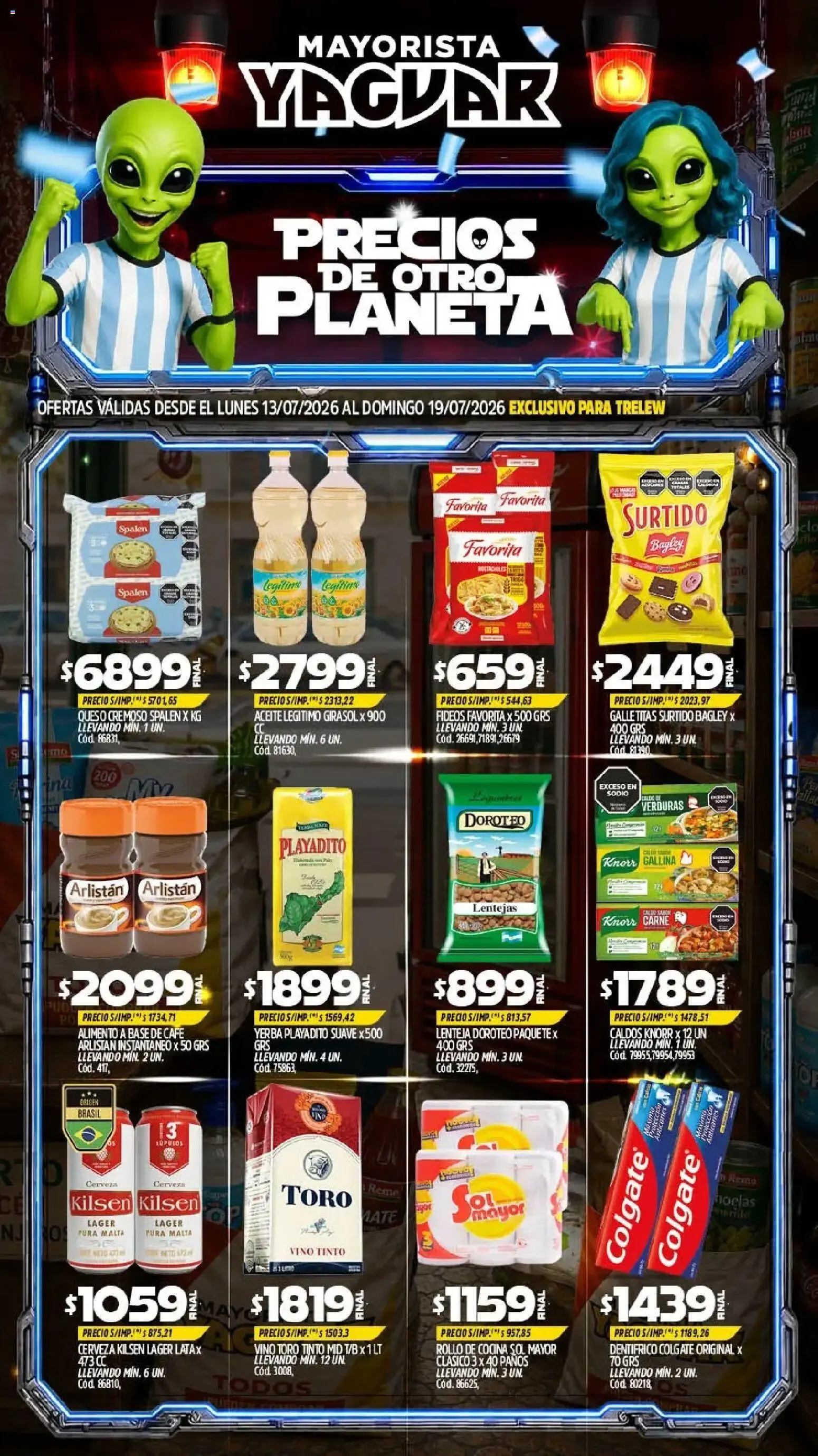Ofertas de Yaguar - Oferta Semanal Trelew del 13/07/2026 - 19/07/2026 13 de julio al 19 de julio 2026 - Página 1 del catálogo