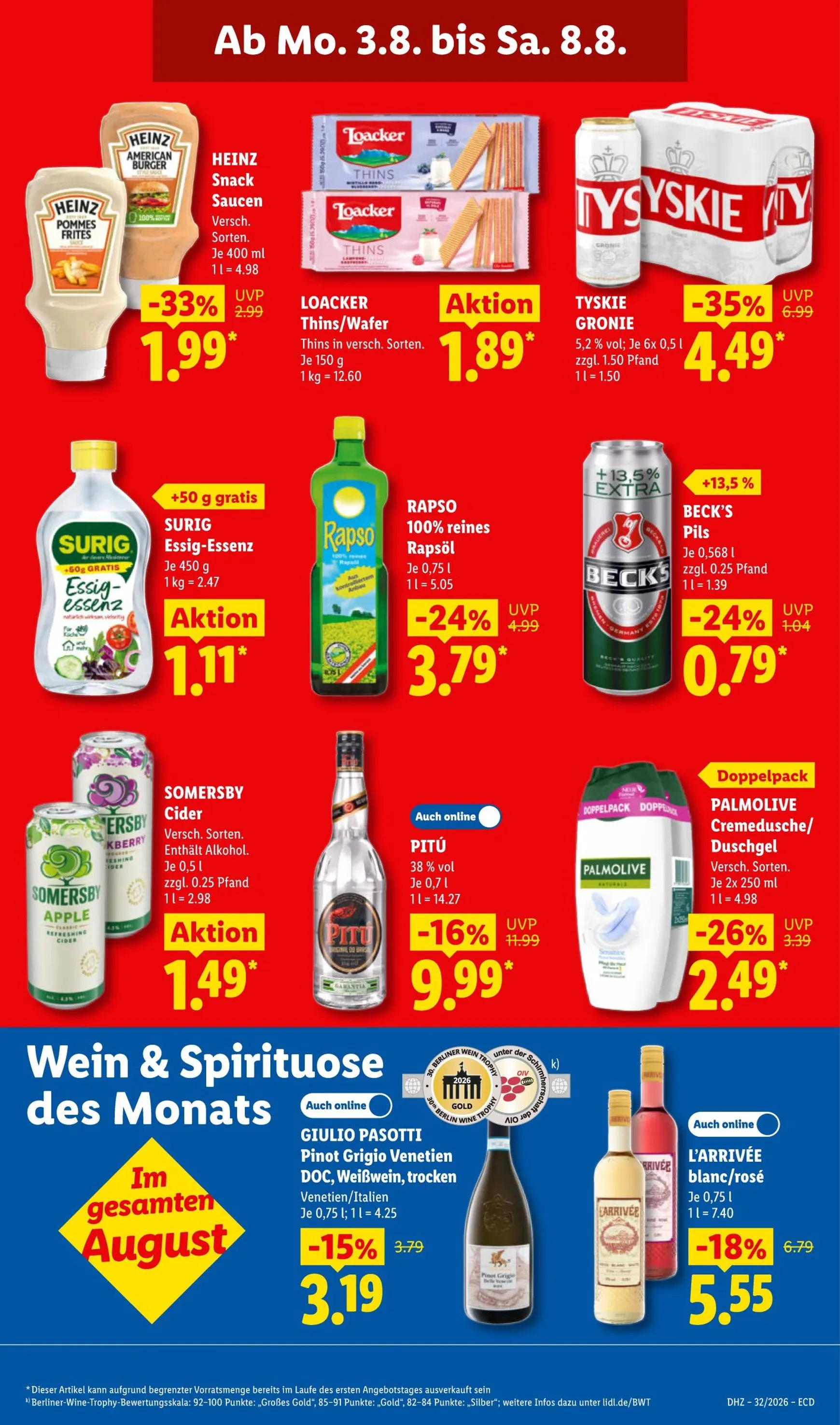 Lidl Prospekt nächste Woche – von Montag 03.08.2026 bis Samstag 08.08.2026 von 3. August bis 8. August 2026 - Prospekt seite 20