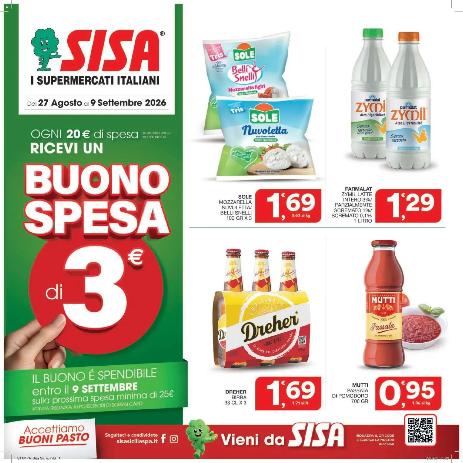 Nuovo SISA volantino dal 27/08/2026 > offerte anteprima 🛍️ da 27 agosto a 9 settembre di 2026 - Pagina del volantino 1