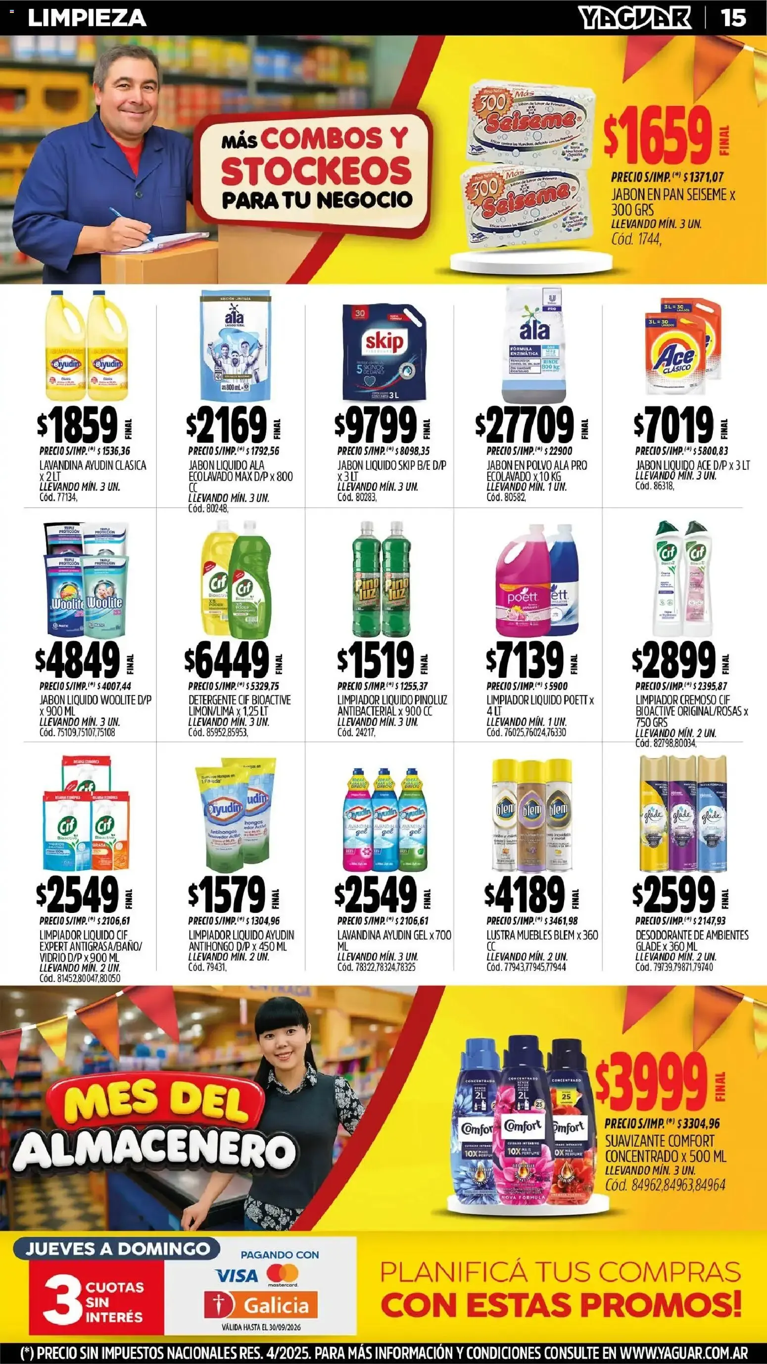 Ofertas de MAYORISTA YAGUAR MES DEL ALMACENERO 31 de agosto al 5 de septiembre 2026 - Página 15 del catálogo
