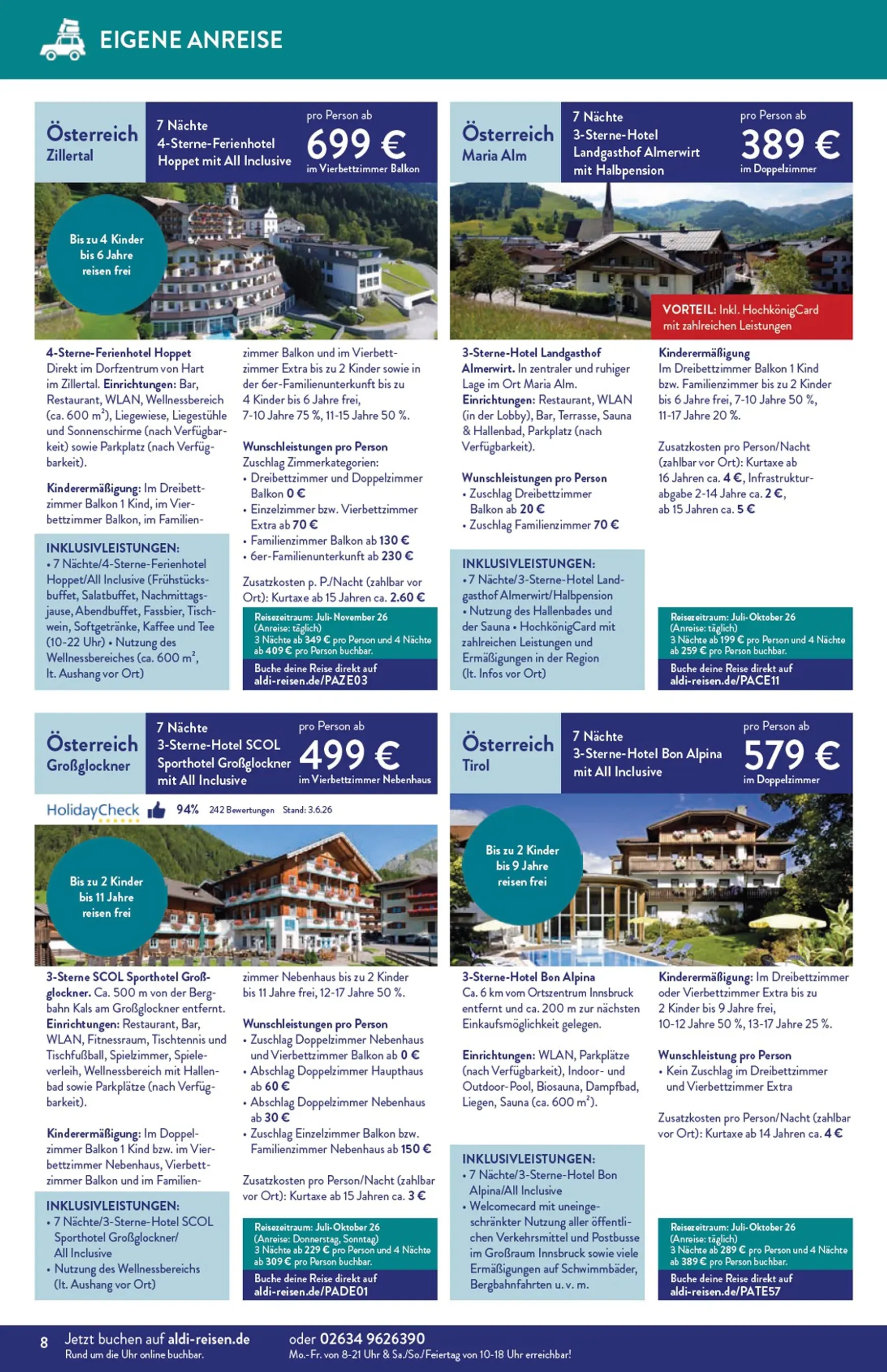 ALDI REISEN - Die Welt Entdecken! von 1. Juli bis 31. Juli 2026 - Prospekt seite 8