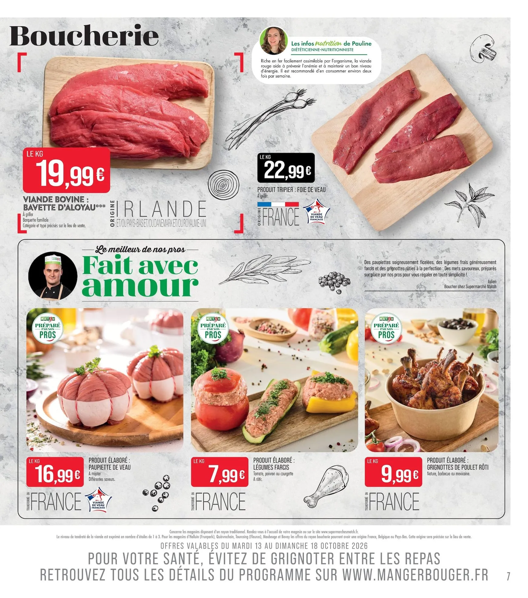 Current Match leaflet valid from du mardi 13/10/2026 to du dimanche 25/10/2026 du 13 octobre au 25 octobre 2026 - Catalogue page 7