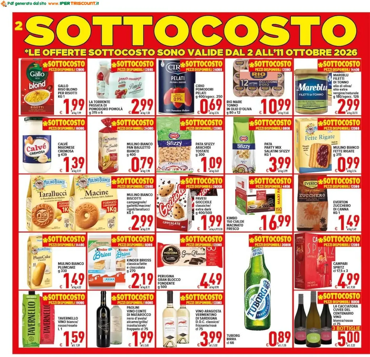 Iper Triscount Supermercati: ¡SOTTOCOSTO! da 2 ottobre a 13 ottobre di 2026 - Pagina del volantino 2