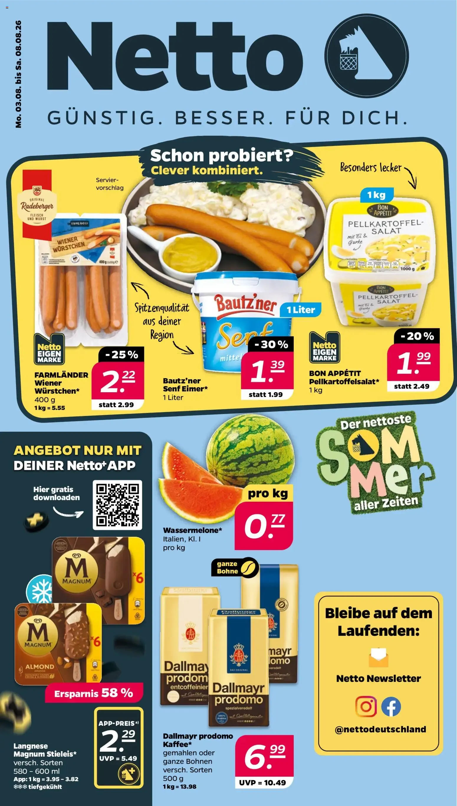 Netto von 3. August bis 8. August 2026 - Prospekt seite 1
