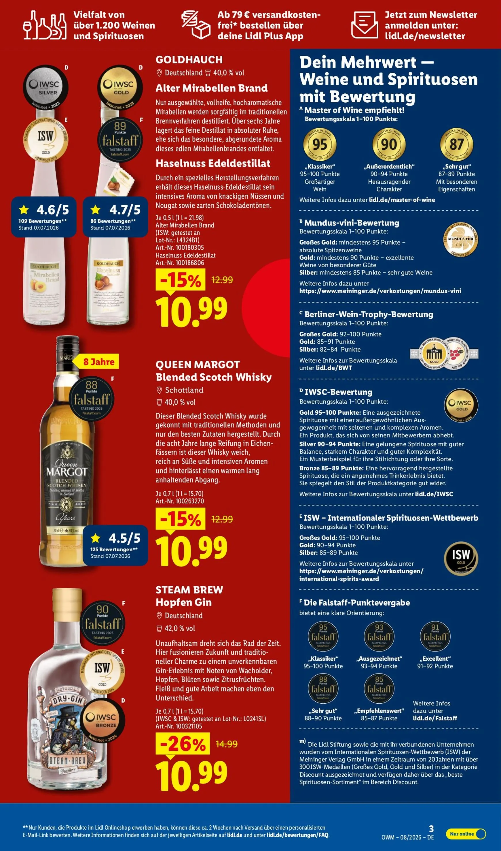 Lidl - Wein & Spirituosen Prospekt – von Samstag 01.08.2026 bis Montag 31.08.2026 von 1. August bis 31. August 2026 - Prospekt seite 3