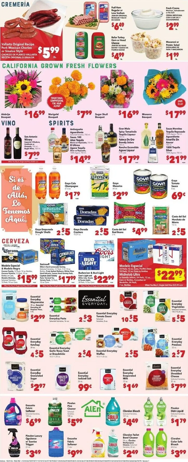 Weekly promotion Current Vallarta leaflet valid from Wednesday 10/21/2026 to Tuesday 10/27/2026 spanning from October 21 to October 27 2026 - Page 6 for Catalogue 365