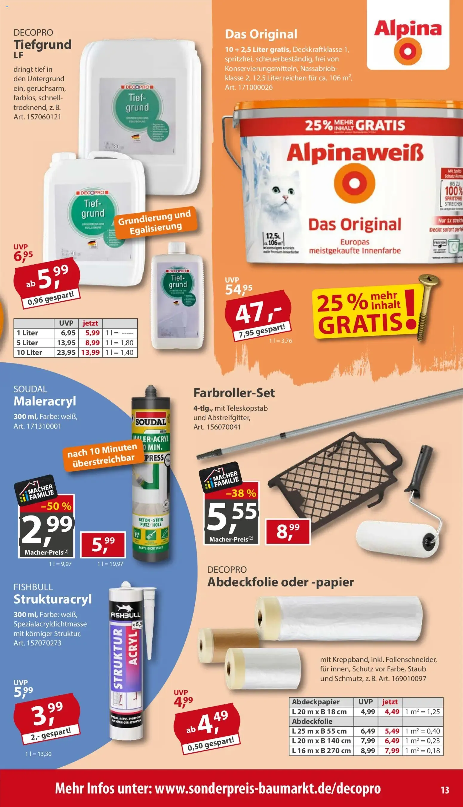 Sonderpreis Baumarkt Prospekt (ab 12.09.2026) zum Blättern von 12. September bis 18. September 2026 - Prospekt seite 13