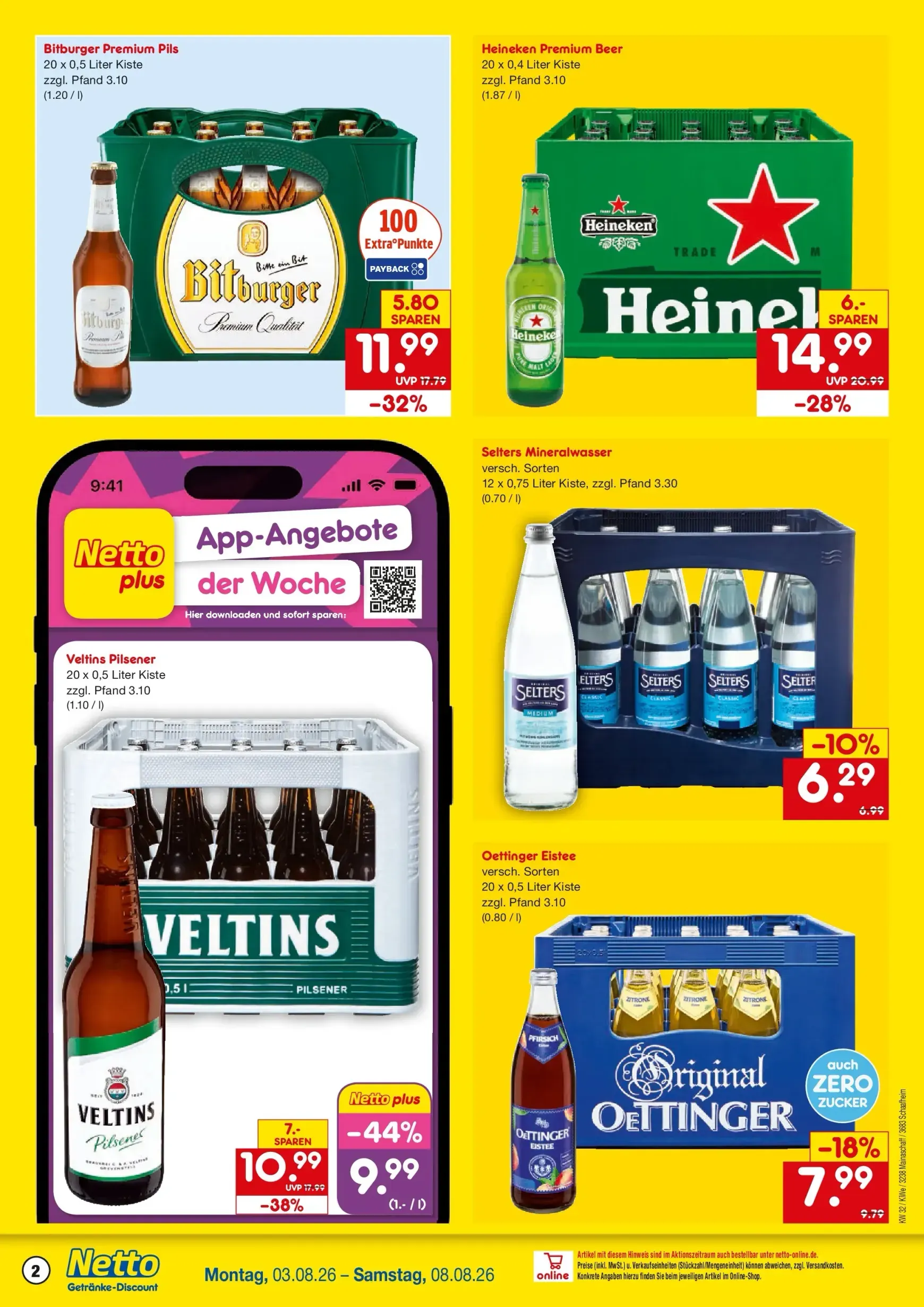 Netto Marken Discount - Getränkeangebote. Prospekt – von Montag 03.08.2026 bis Samstag 08.08.2026 von 3. August bis 8. August 2026 - Prospekt seite 2