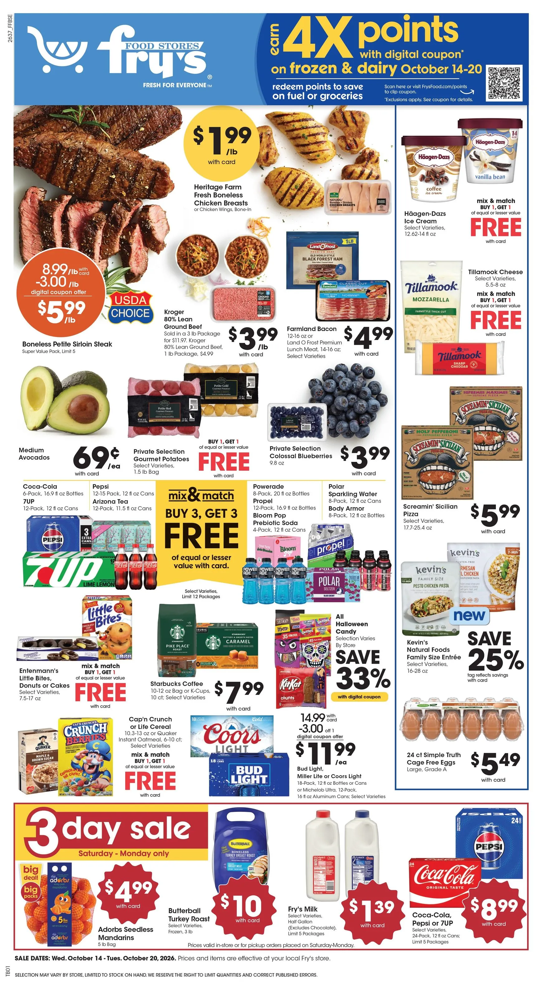 Future Fry's Food Stores flyer valid from Wednesday 10/14/2026 to Tuesday 10/20/2026
