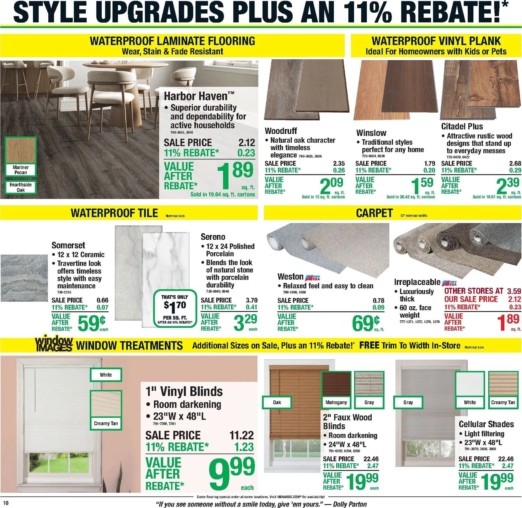 Weekly promotion Menards: 11% Rebate & Fall Decor spanning from August 20 to August 30 2026 - Page 19 for Catalogue 365