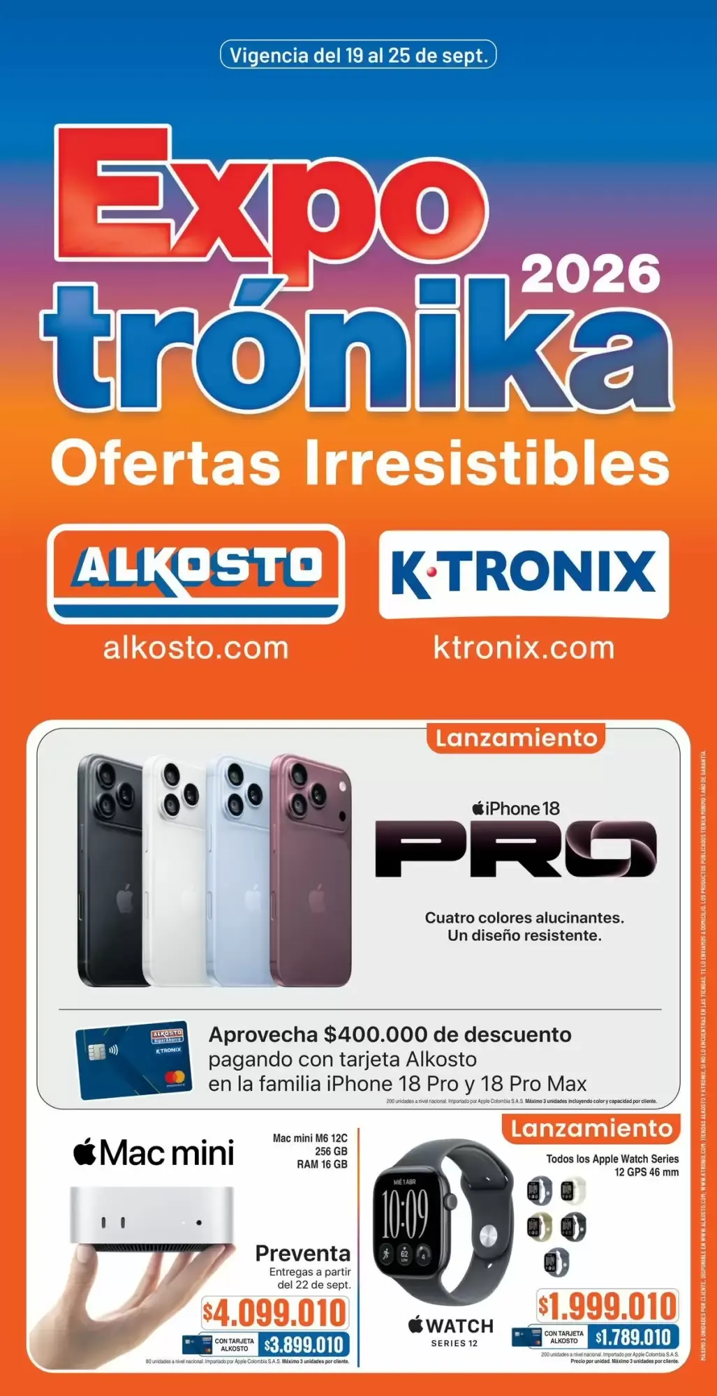 Catalogo de Expo trónika Ofertas Irresistibles 19 de septiembre al 25 de septiembre 2026 - Pag 1