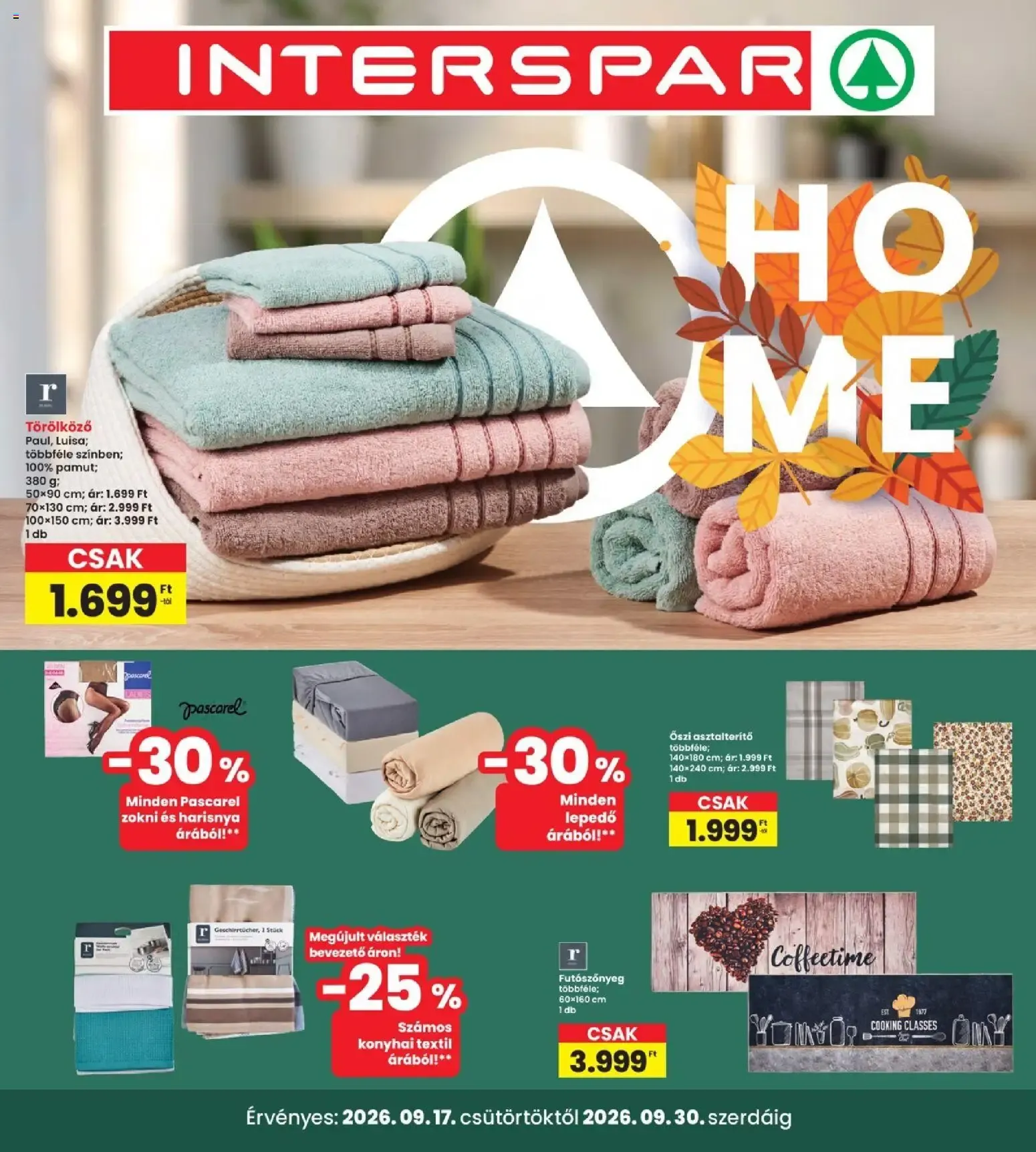 Katalógus Interspar Home katalógus - 2026.09.17. -tól/töl > akció, lapozható szórólap 🛍️ szeptember 17.-tól szeptember 30.-ig 2026. - Oldal 1