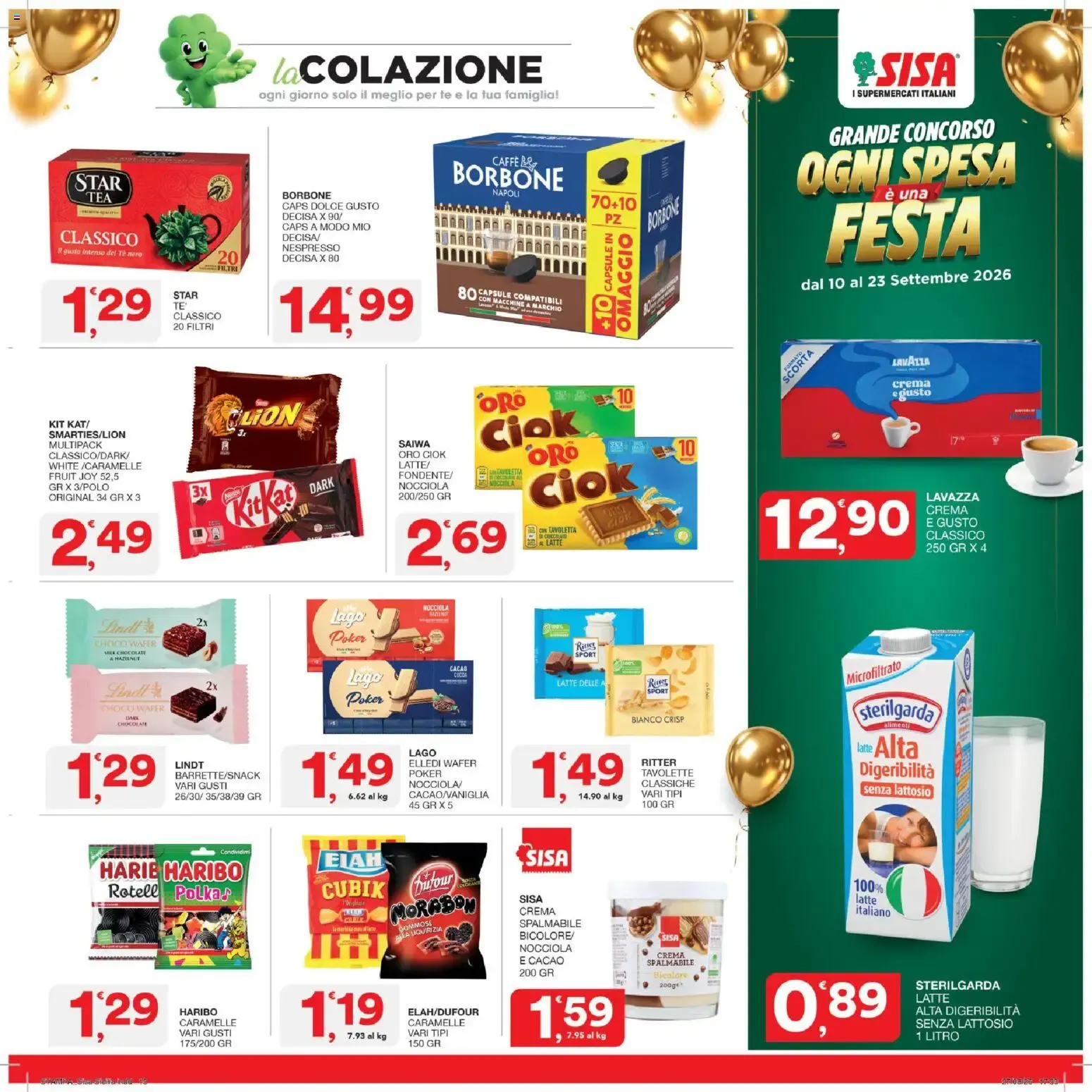 SISA: Grande Concorso Ogni Spesa è una Festa - Vinci Premi Immediati! da 10 settembre a 23 settembre di 2026 - Pagina del volantino 15