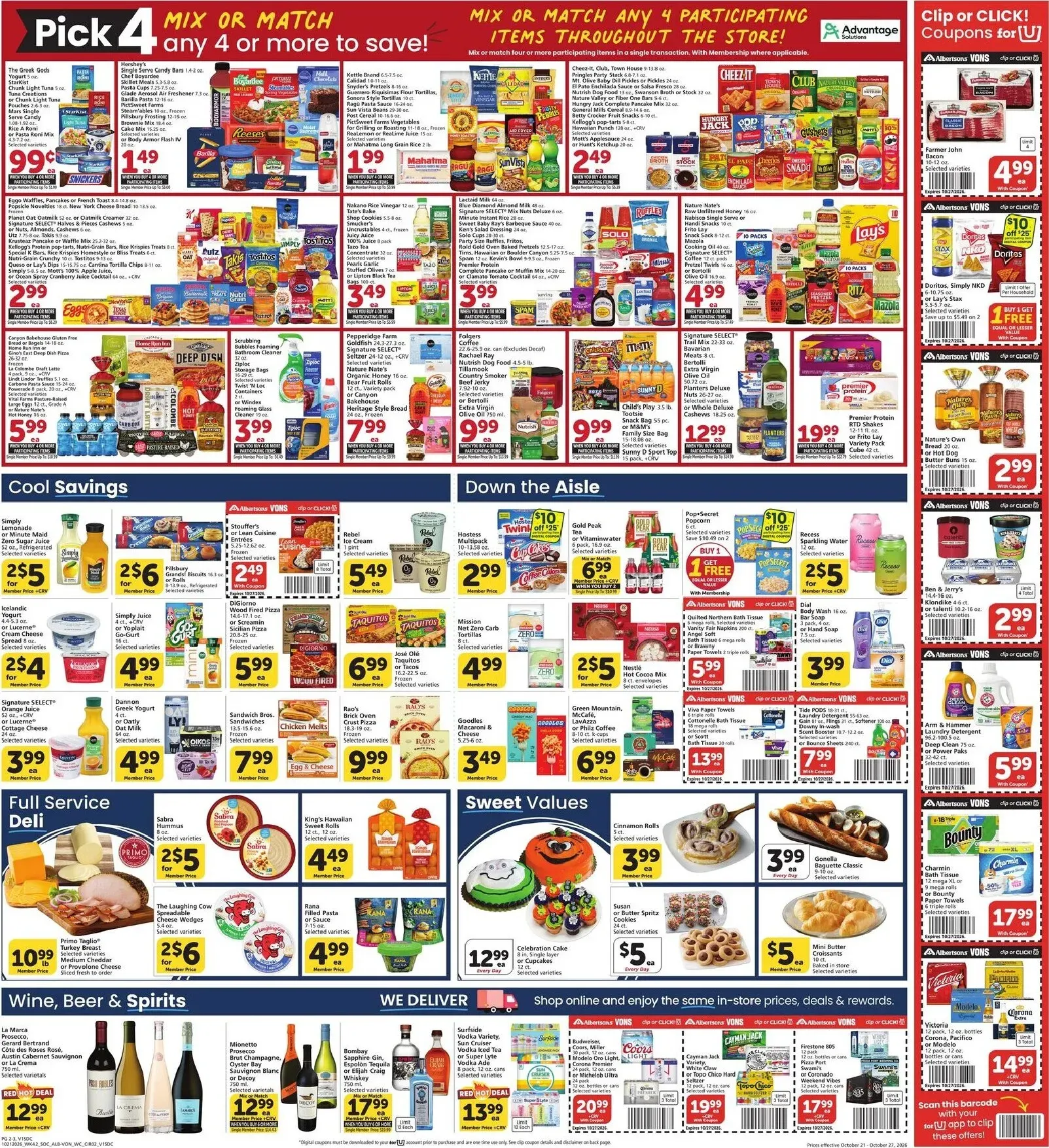 Weekly promotion Current Vons leaflet valid from Wednesday 10/21/2026 to Tuesday 10/27/2026 spanning from October 21 to October 27 2026 - Page 3 for Catalogue 365