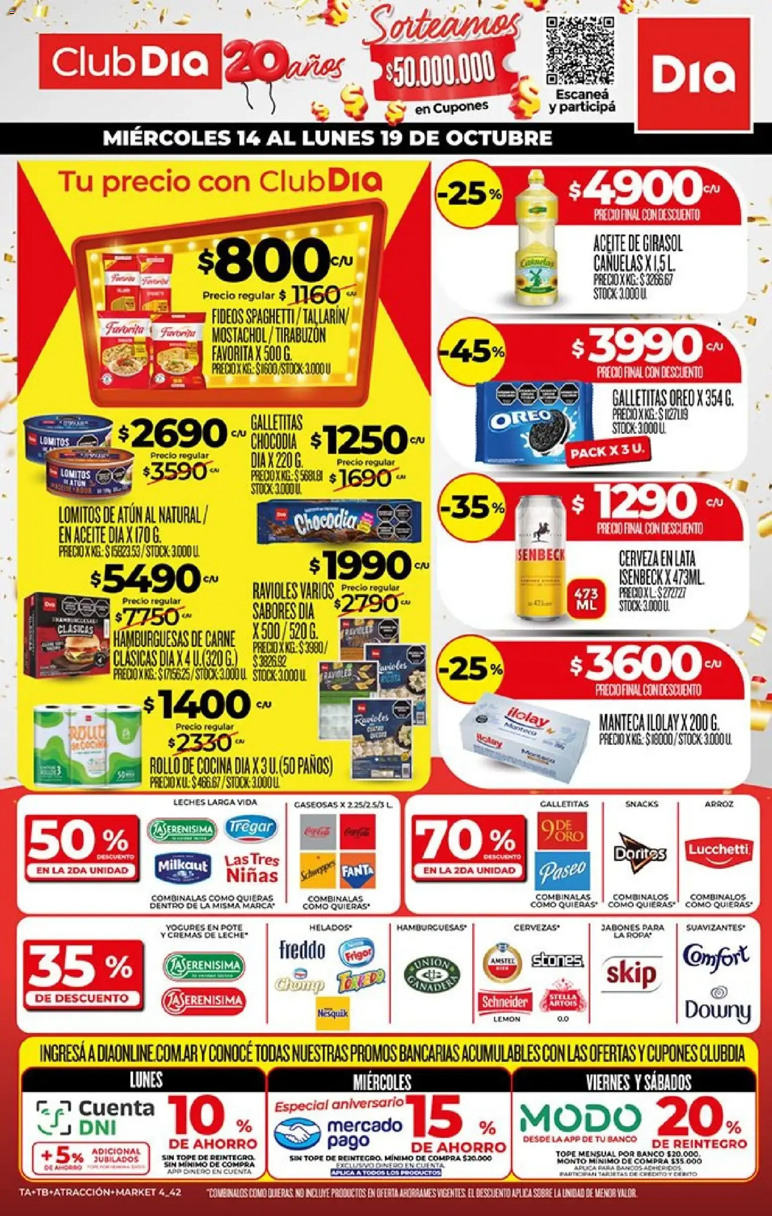 Ofertas de Club Día 20 años - Tu precio con Club Día 14 de octubre al 19 de octubre 2026 - Página 1 del catálogo