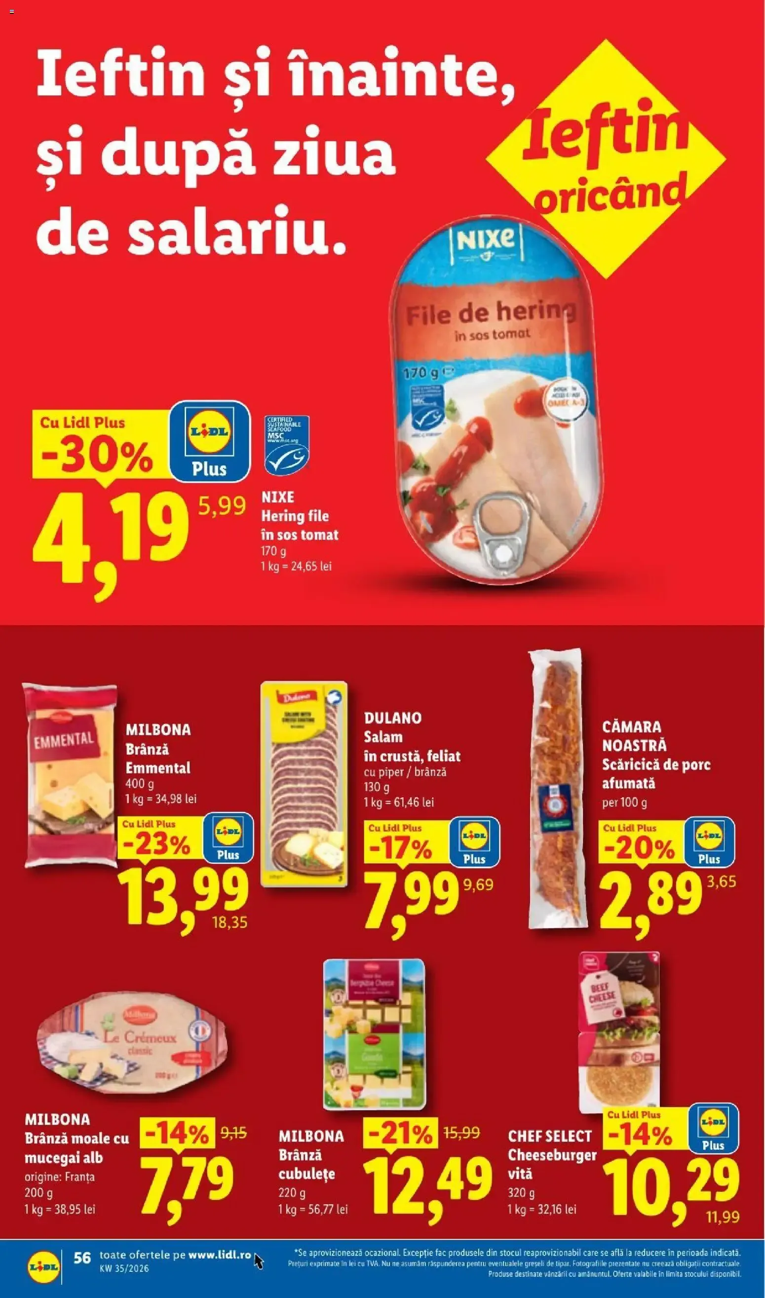 Catalog LIDL: Ieftin și înainte, și după ziua de salariu (Ofertas del 24 al 30 de agosto de 2026) de la 24 august până la 30 august 2026 - Revista Pagina 56