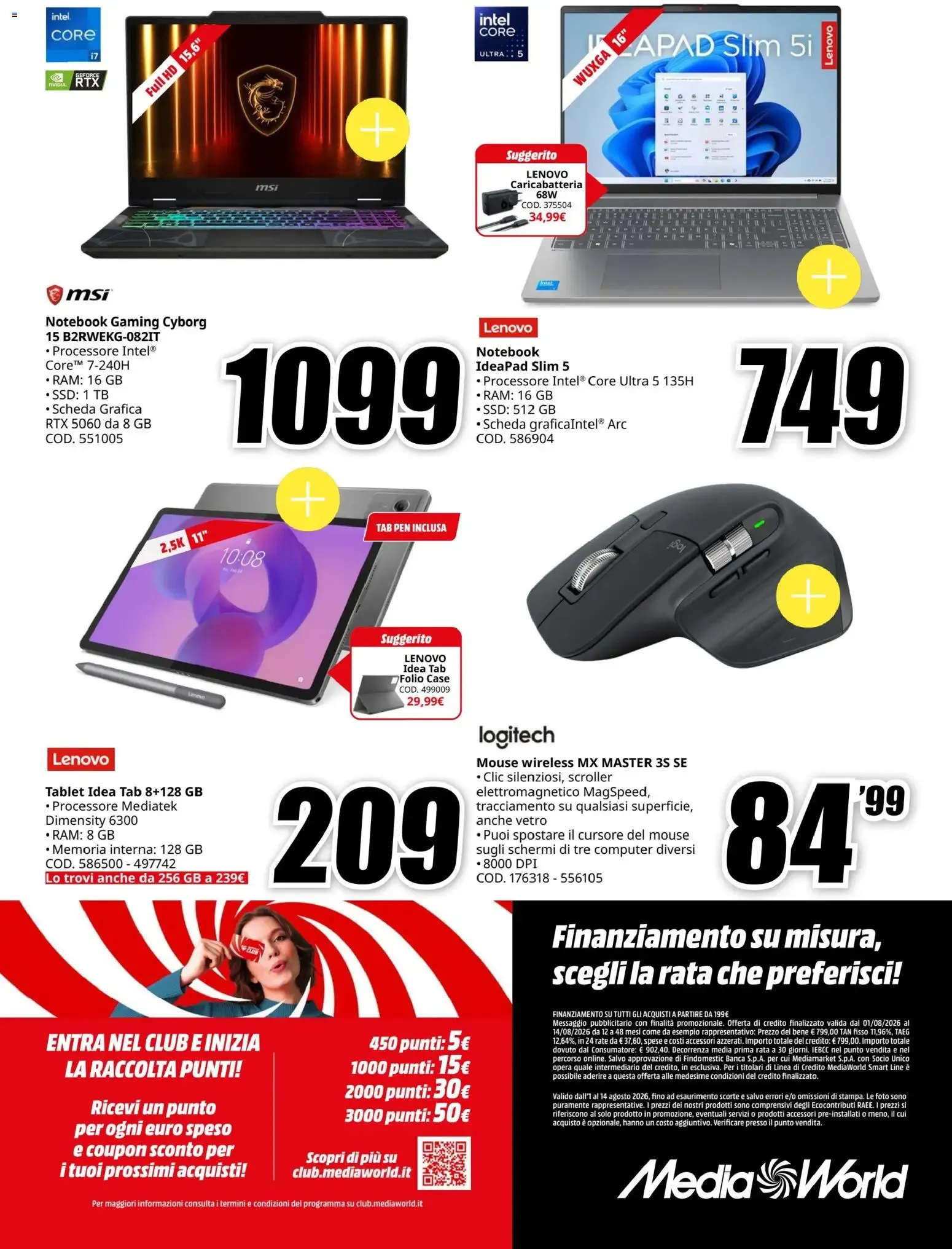 Nuovo Media World volantino Prestazioni al top dal 01/08/2026 > offerte anteprima 🛍️ da 1 agosto a 14 agosto di 2026 - Pagina del volantino 8