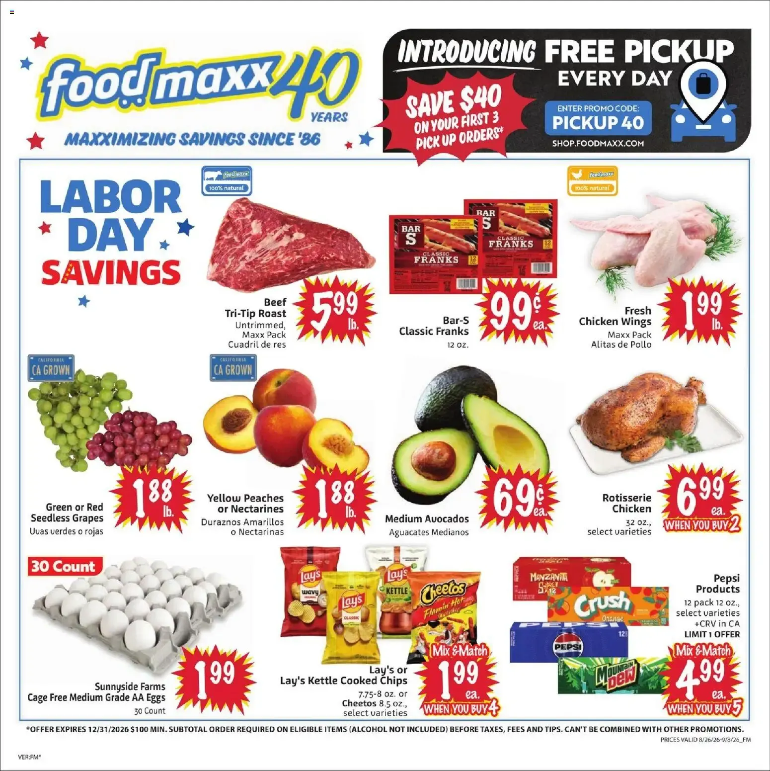 Weekly ad FoodMaxx Weekly Ad - NV (08/26 - 09/08 2026) - Flyer from August 26 to September 8 2026 - Page 1