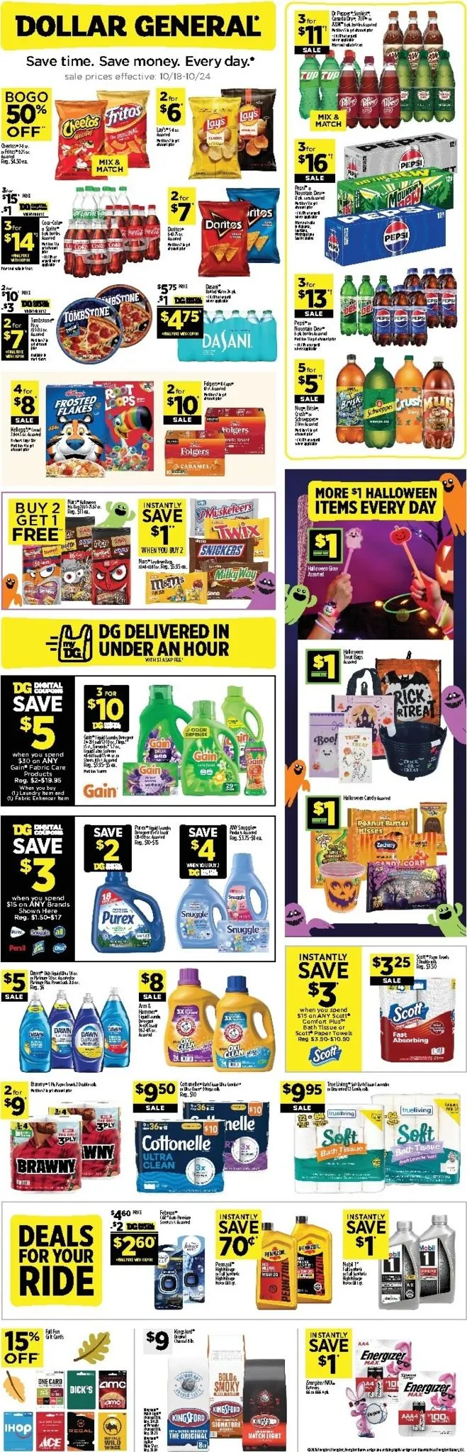 Current Dollar General leaflet valid from Sunday 10/18/2026 to Saturday 10/24/2026