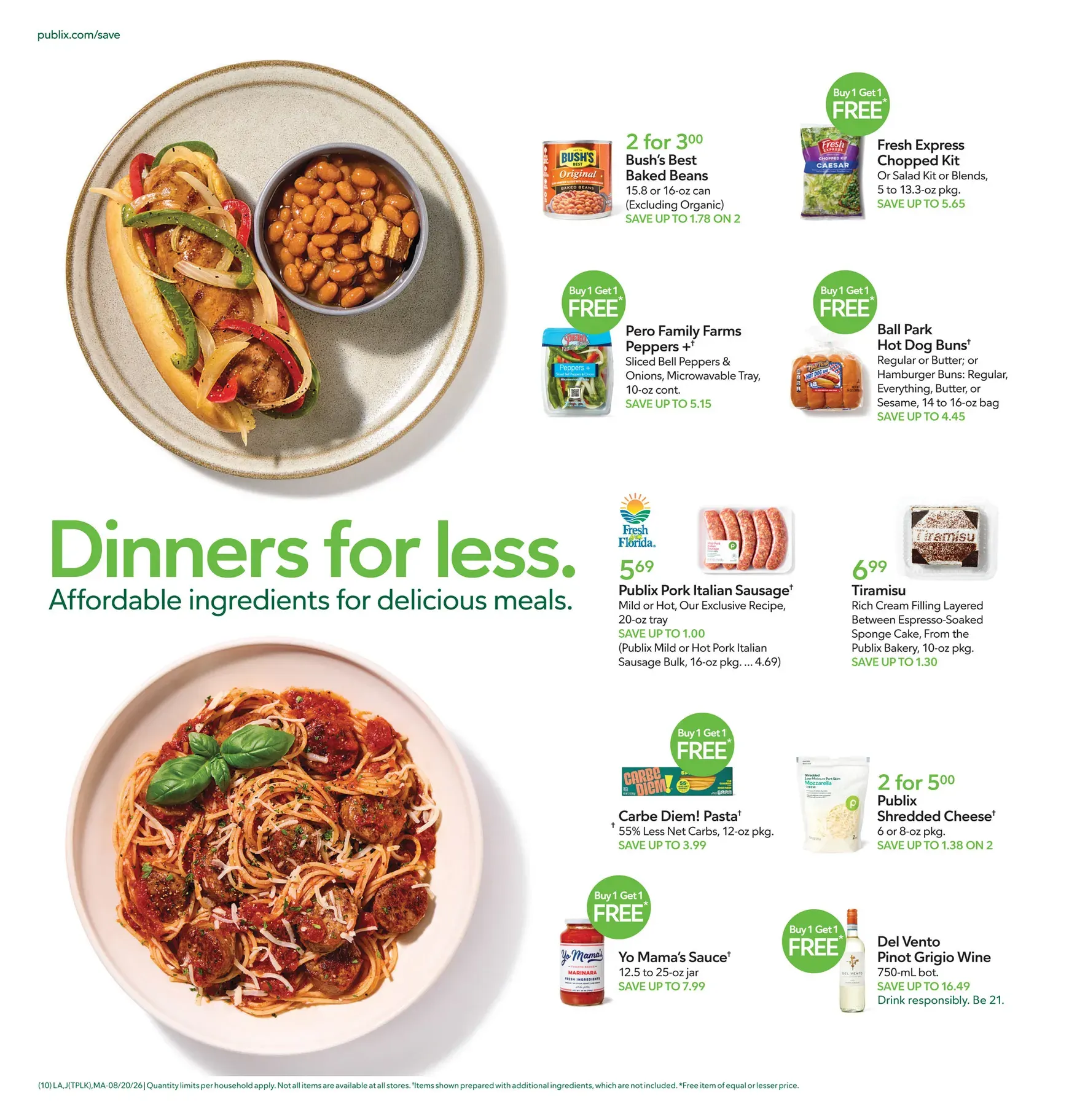 Weekly promotion Current Publix leaflet valid from Thursday 08/20/2026 to Wednesday 08/26/2026 spanning from August 20 to August 26 2026 - Page 10 for Catalogue 365