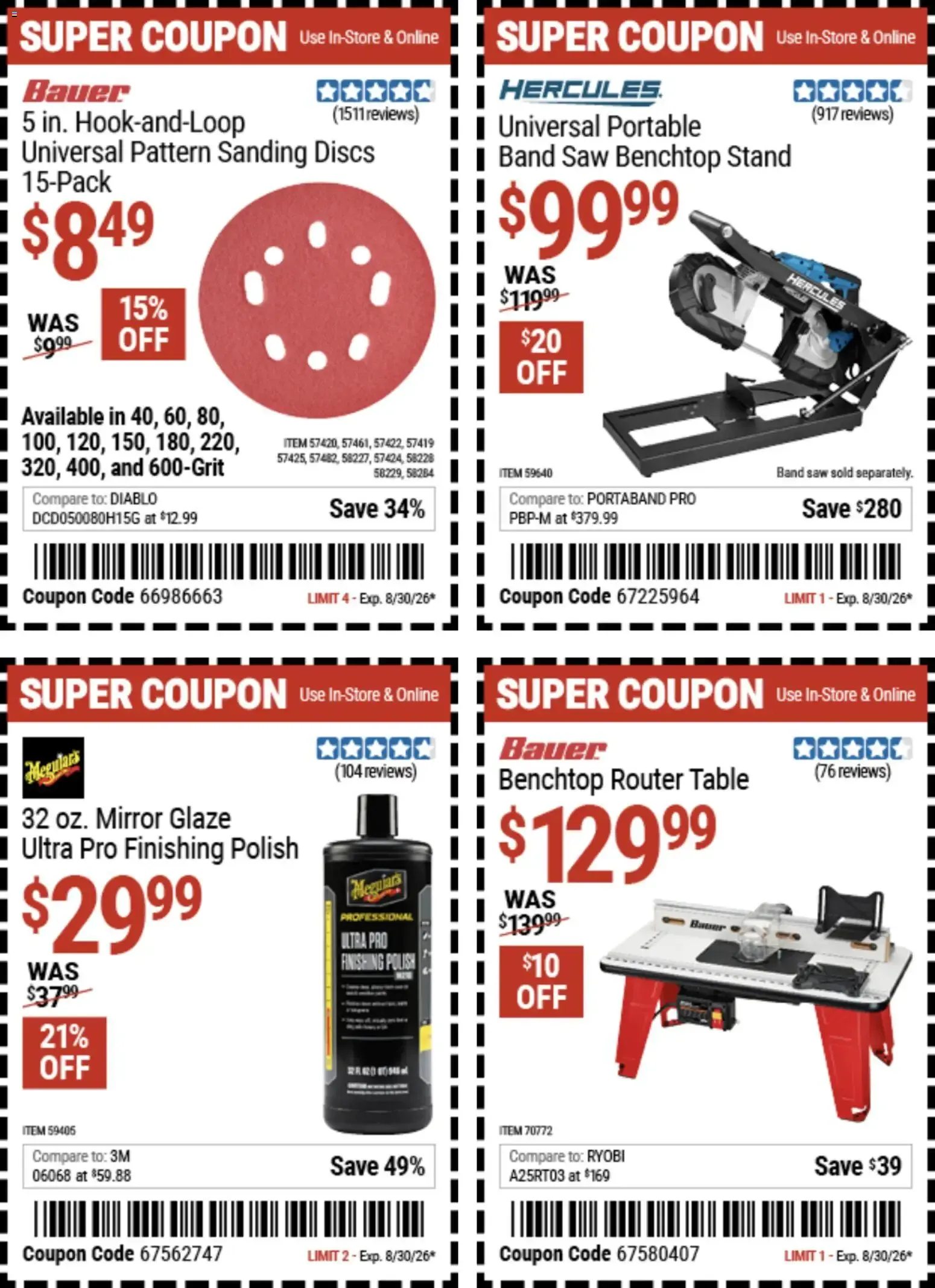 Weekly promotion Harbor Freight: Coupon Deals spanning from August 17 to August 30 2026 - Page 19 for Catalogue 365