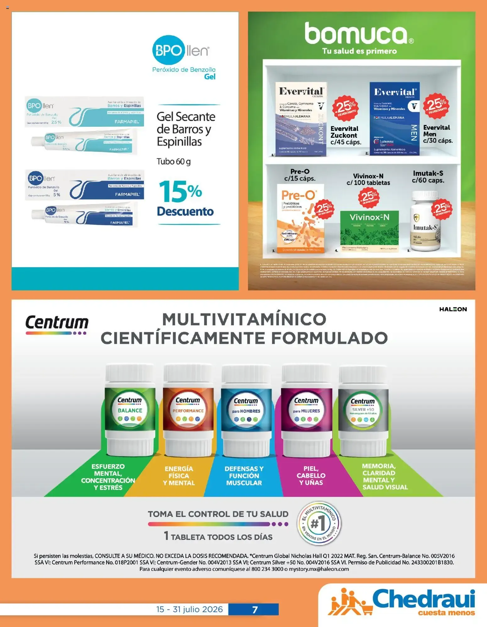 Catálogo de Chedraui folleto Cuidar tu salud (15/07/2026 - 31/07/2026) - catálogo en línea 15 de julio al 31 de julio 2026 - Pagina 7