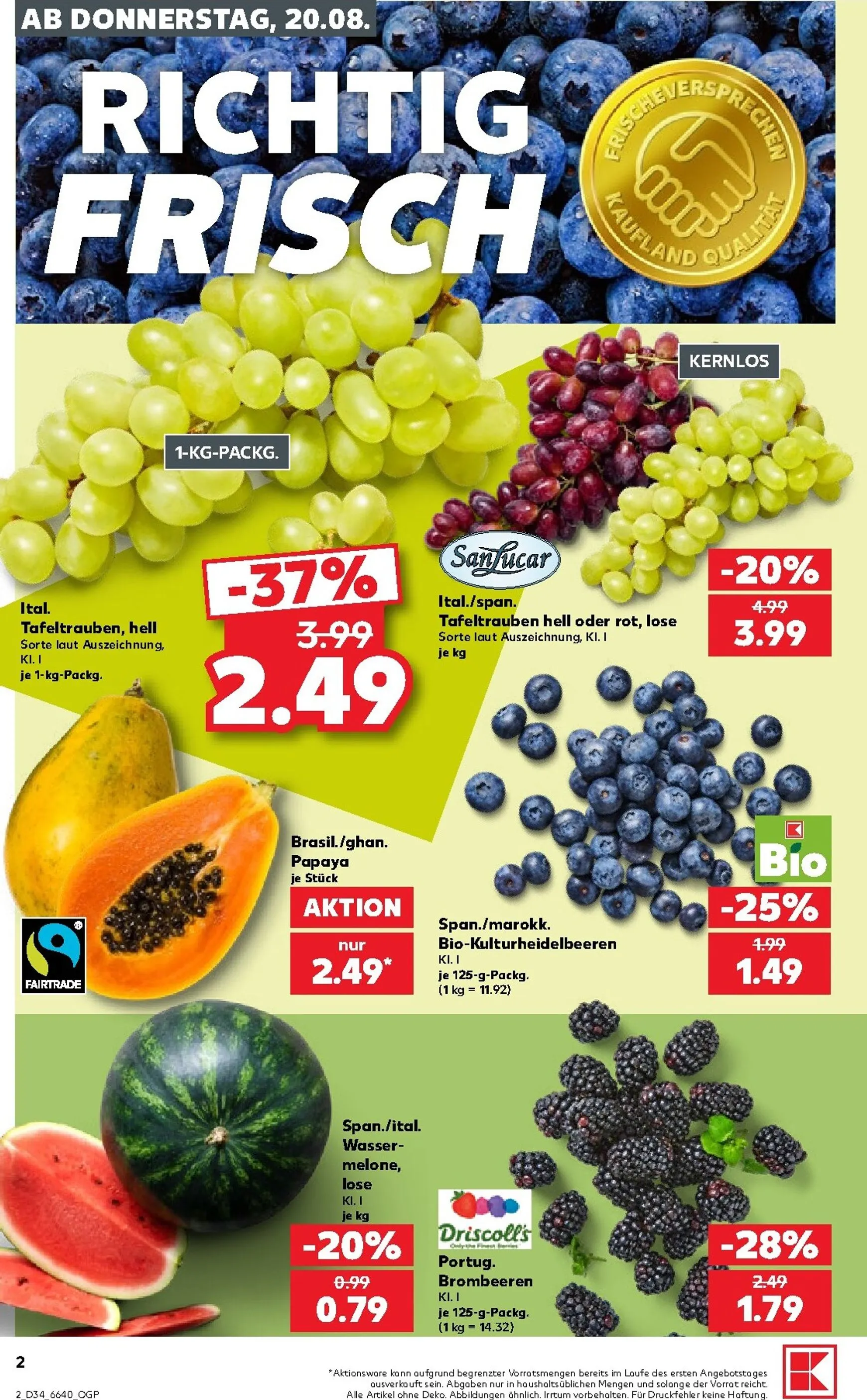 Kaufland Prospekt nächste Woche – von Donnerstag 20.08.2026 bis Mittwoch 26.08.2026 von 20. August bis 26. August 2026 - Prospekt seite 2