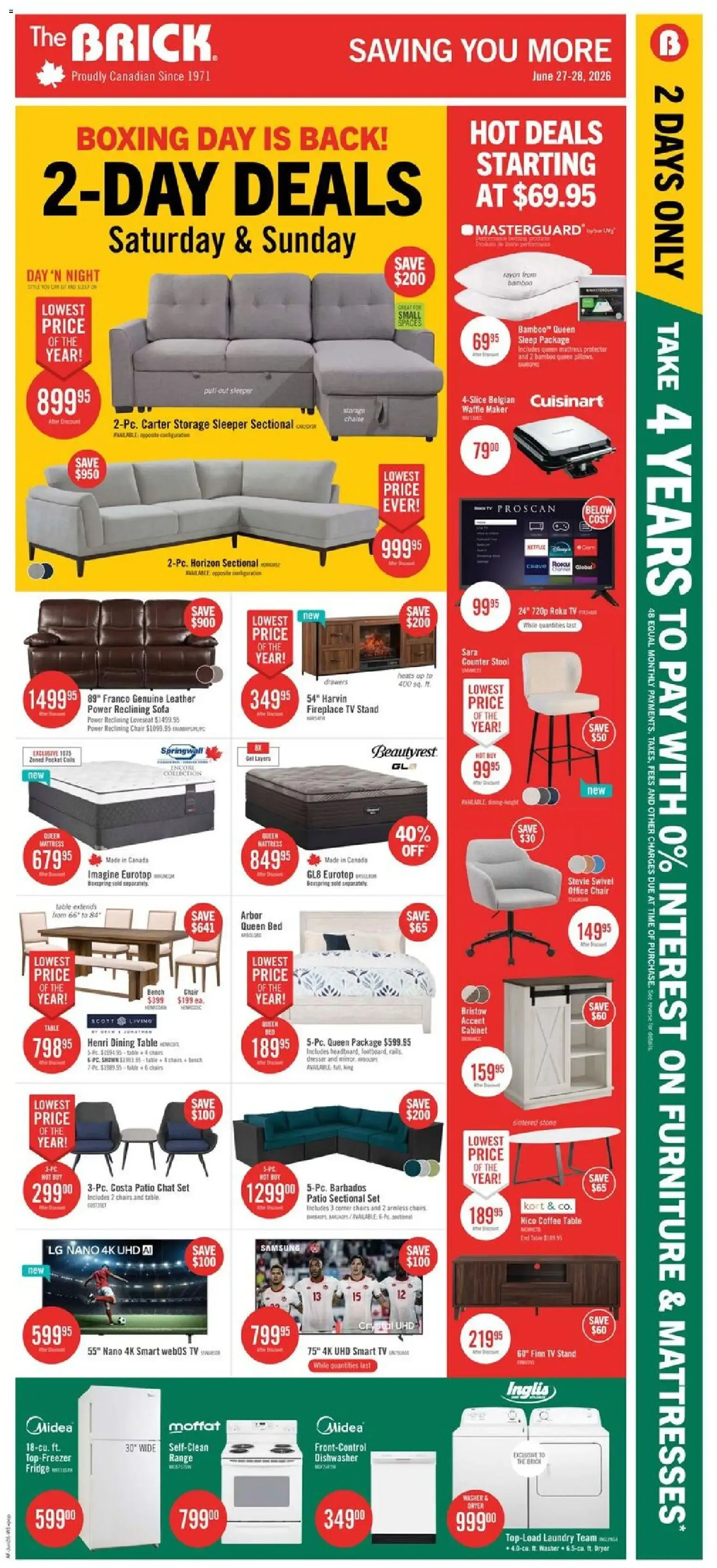 The Brick weekly flyer / circulaire from Jun 22, 2026 > weekly specials & deals