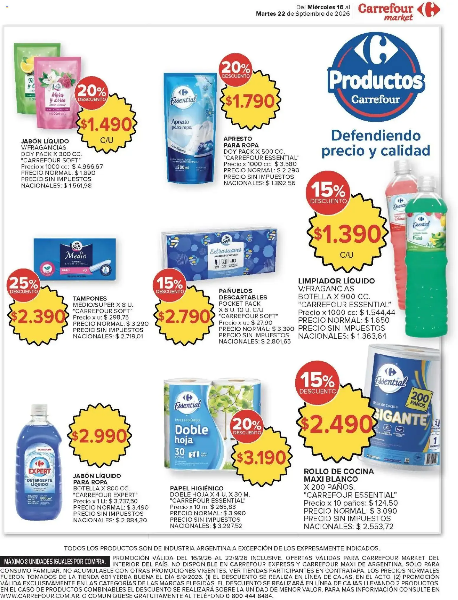 Ofertas de Carrefour Ofertas || del 16/09/2026 - 22/09/2026 || Promociones 16 de septiembre al 22 de septiembre 2026 - Página 50 del catálogo