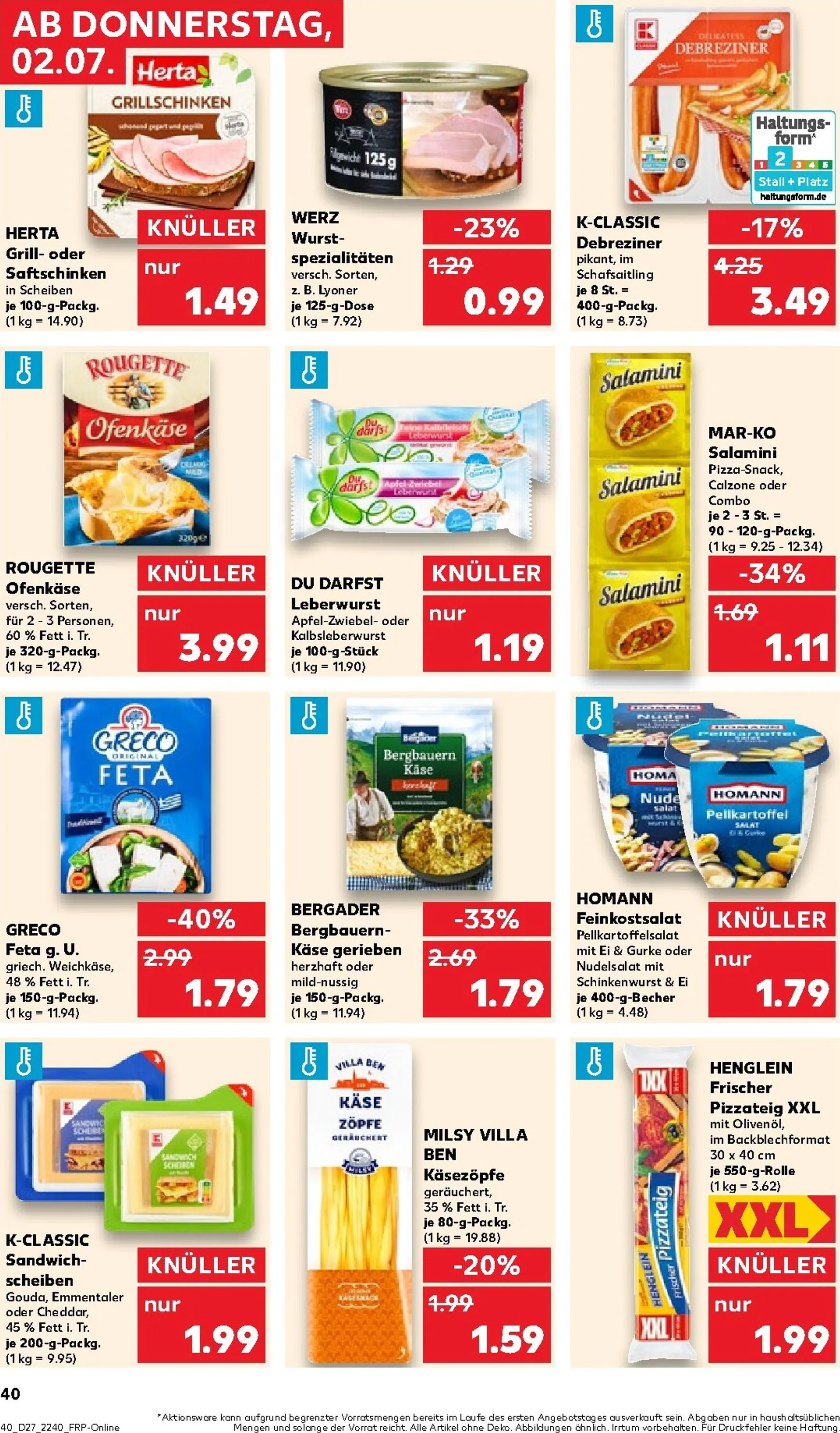 Kaufland Prospekt nächste Woche – von Donnerstag 02.07.2026 bis Mittwoch 08.07.2026 von 2. Juli bis 8. Juli 2026 - Prospekt seite 39