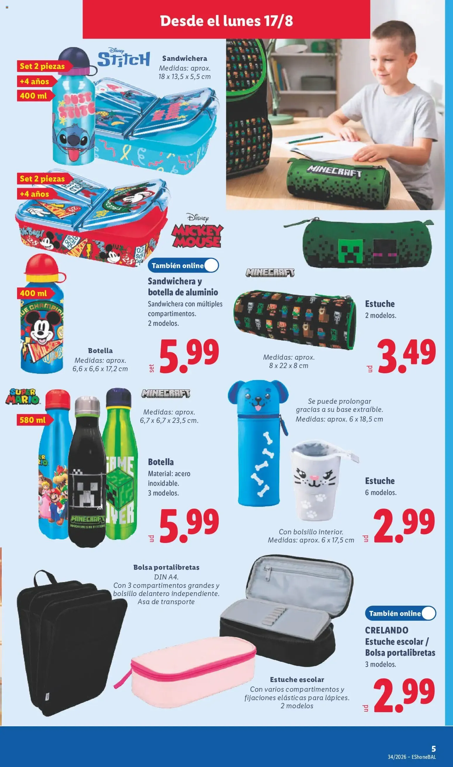 Catálogo de Lidl folleto de bazar del 17/08/2026 | Ofertas 17 de agosto al 23 de agosto 2026 - Página 9