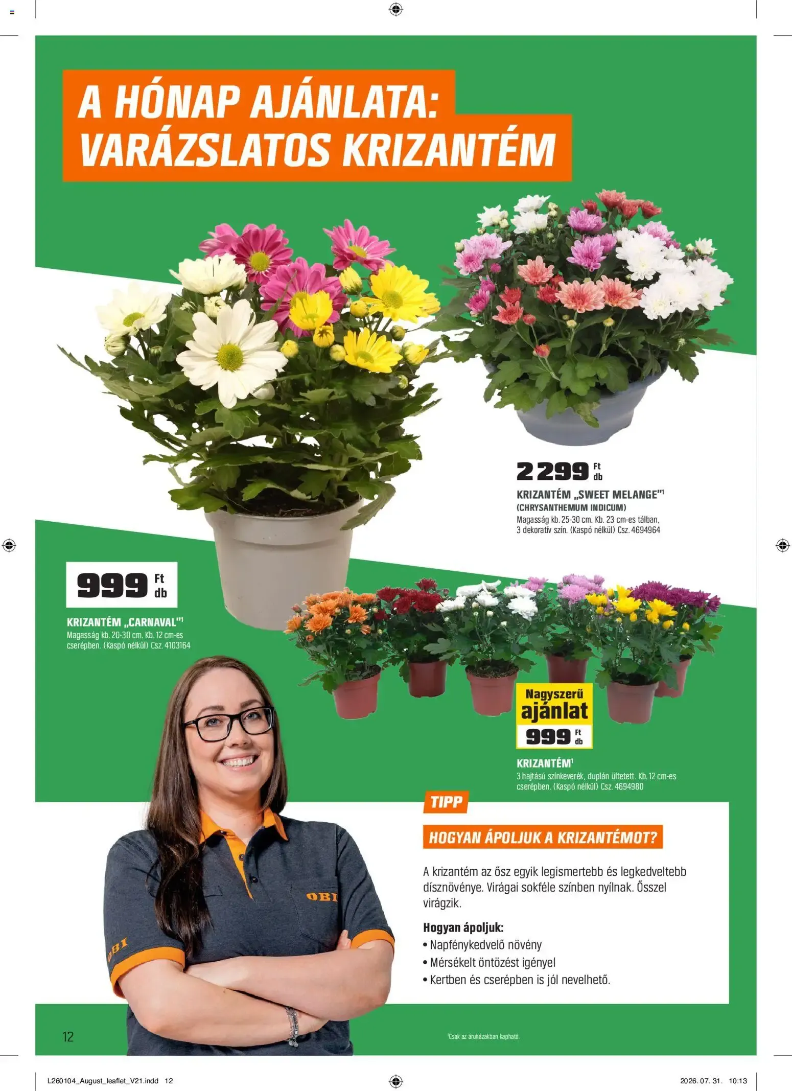 Katalógus OBI Vigye haza a nyarat! - 2026.08.04. -tól/töl > akció, lapozható szórólap 🛍️ augusztus 4.-tól augusztus 30.-ig 2026. - Oldal 12