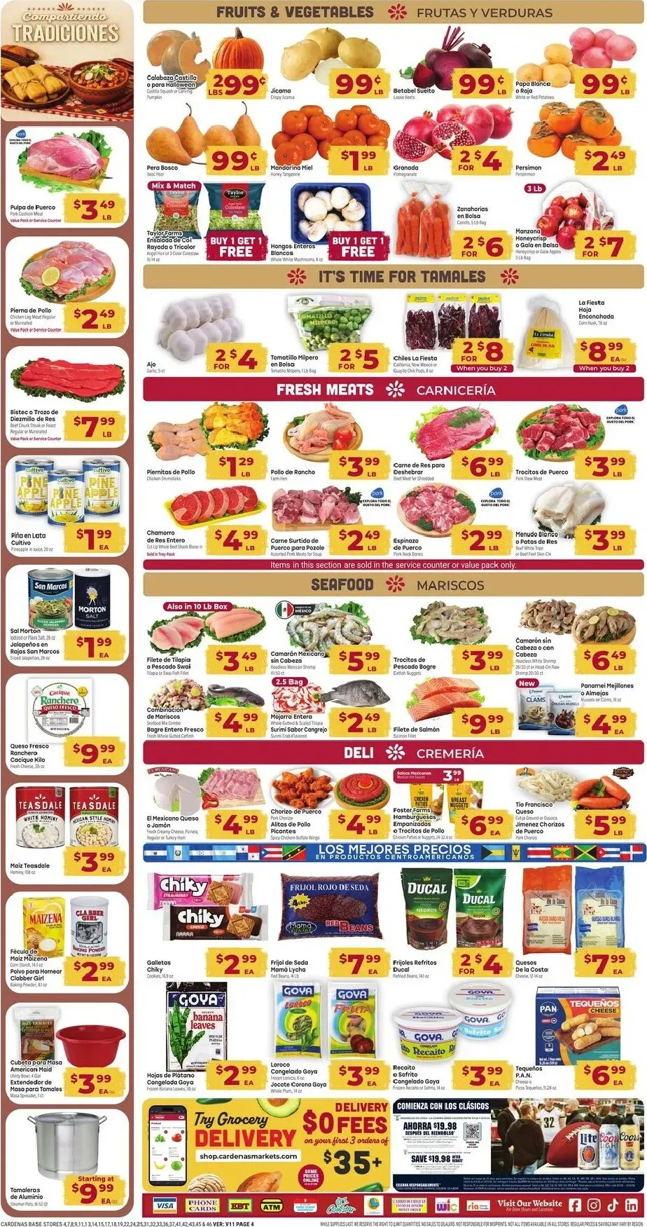 Weekly promotion Current Cardenas Markets leaflet valid from Wednesday 10/21/2026 to Tuesday 10/27/2026 spanning from October 21 to October 27 2026 - Page 4 for Catalogue 365