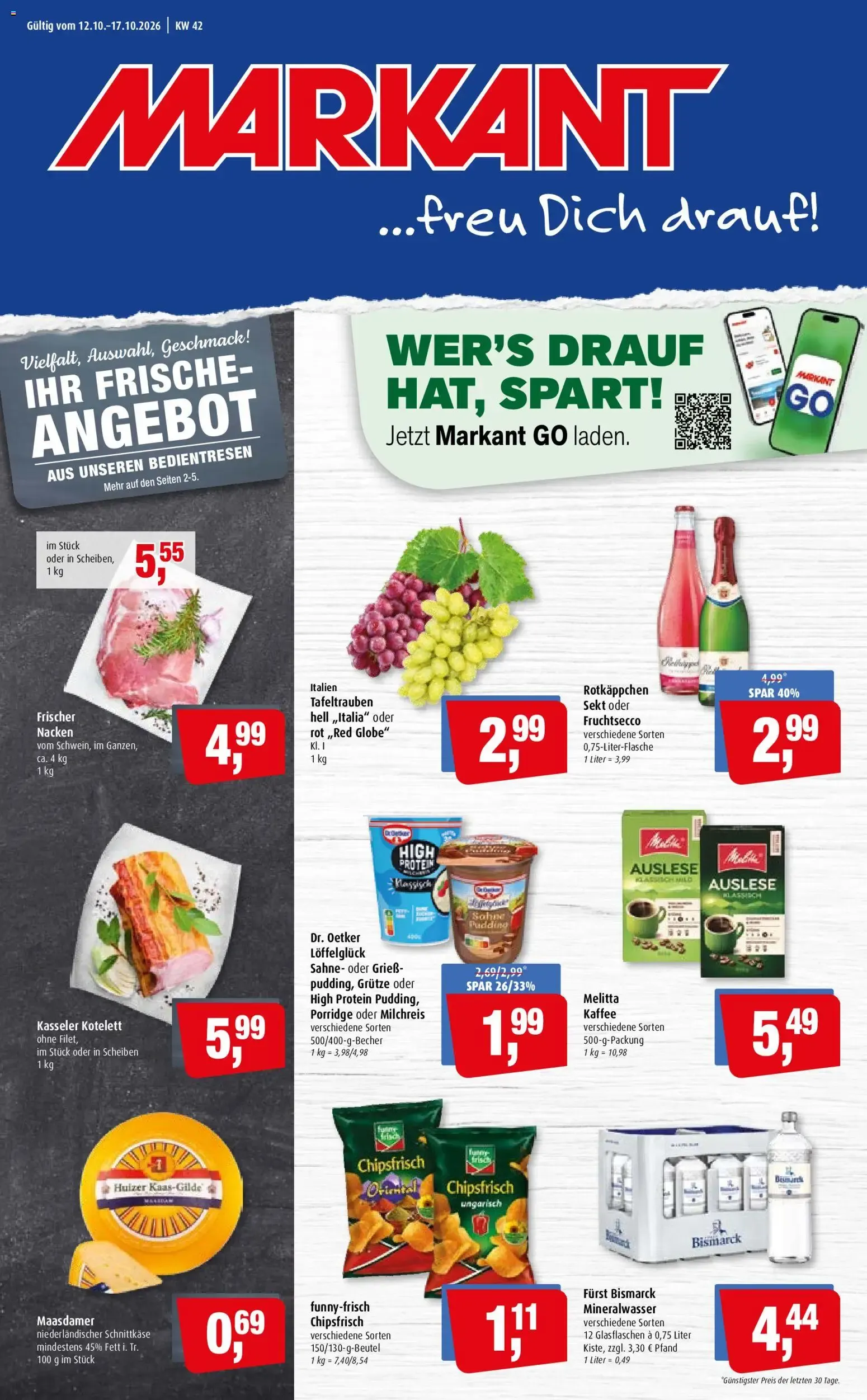 Markant Prospekt (ab 12.10.2026) zum Blättern von 12. Oktober bis 17. Oktober 2026 - Prospekt seite 1
