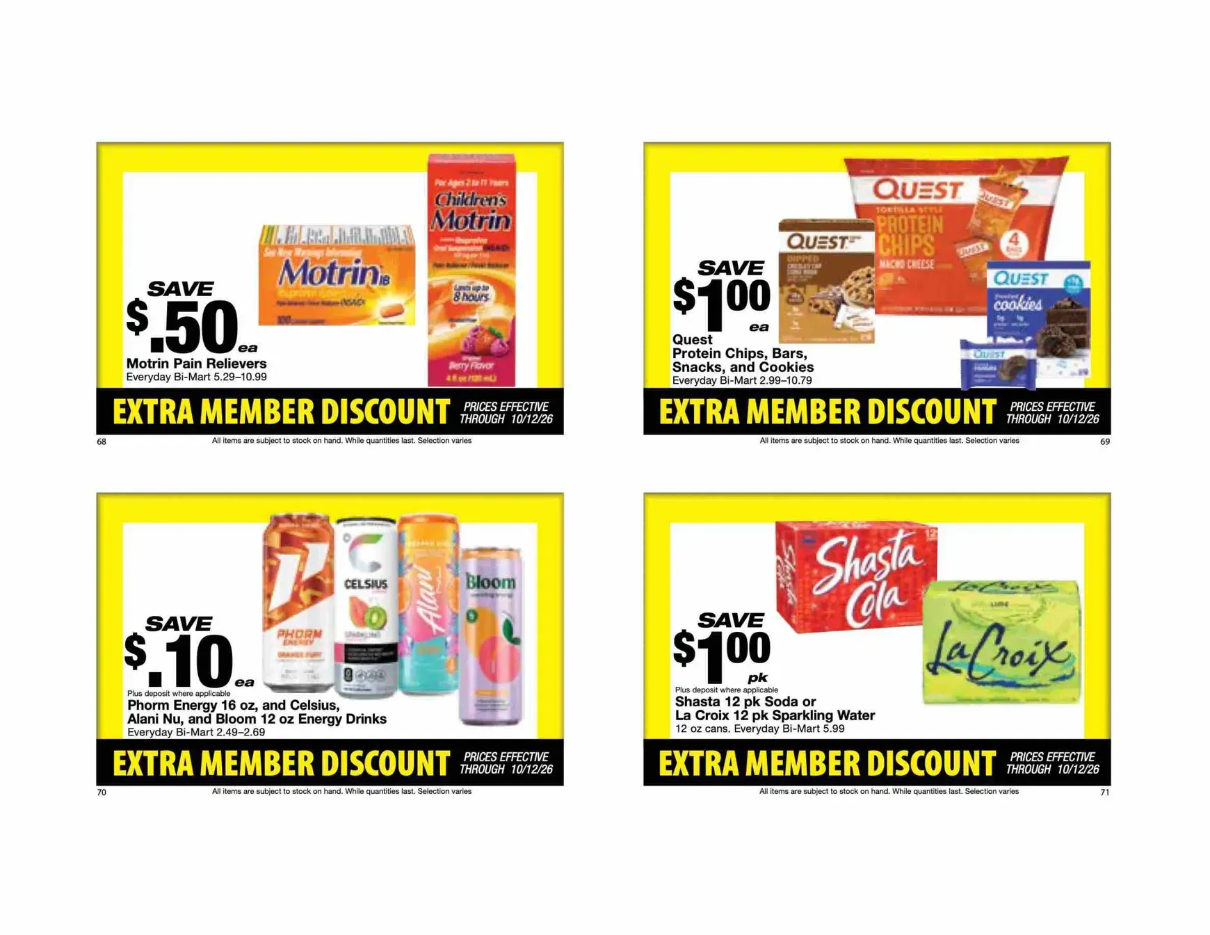 Weekly ad Future Bi-Mart - Extra member discount flyer valid from Thursday 10/01/2026 to Monday 10/12/2026 from October 1 to October 12 2026 - Page 19